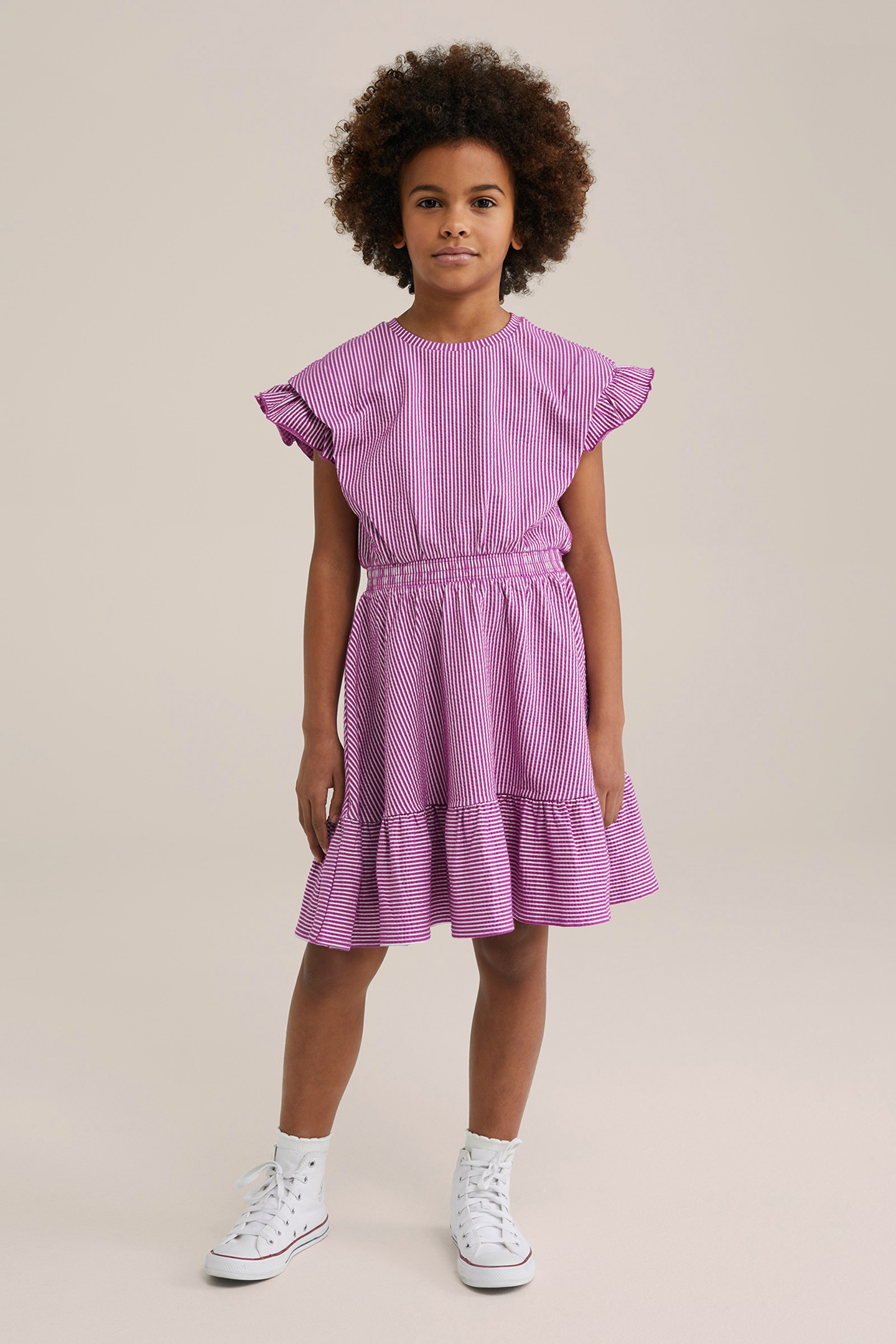 GIRLS DRESS MID LENGTH PURPLE 2