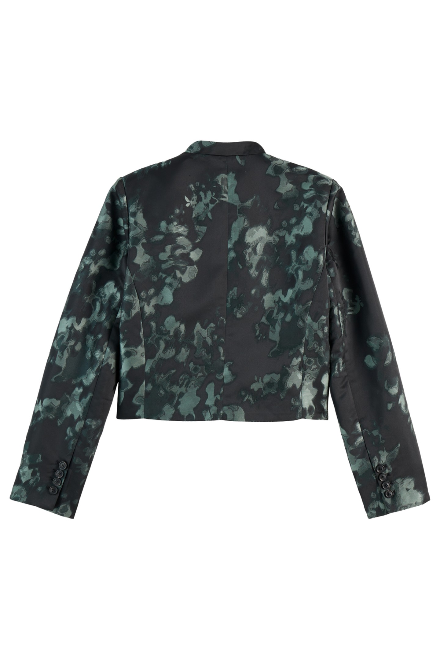 FLORAL JACQUARD CROPPED BLAZER NIEUW BLOSSOM PRINT PARK GREE 2