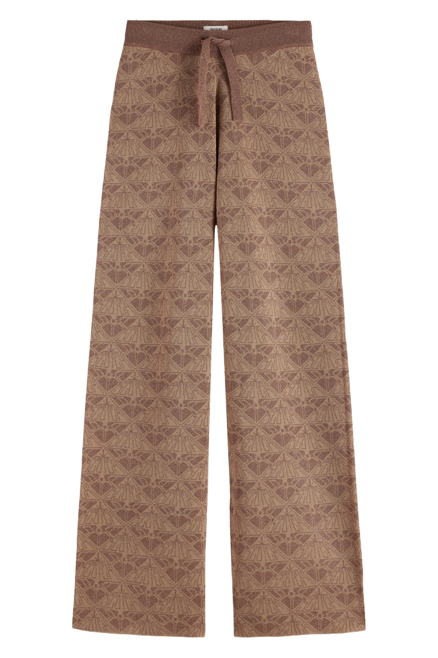 MONOGRAM JACQUARD KNITTED TROUSERS DESERT SAND 1