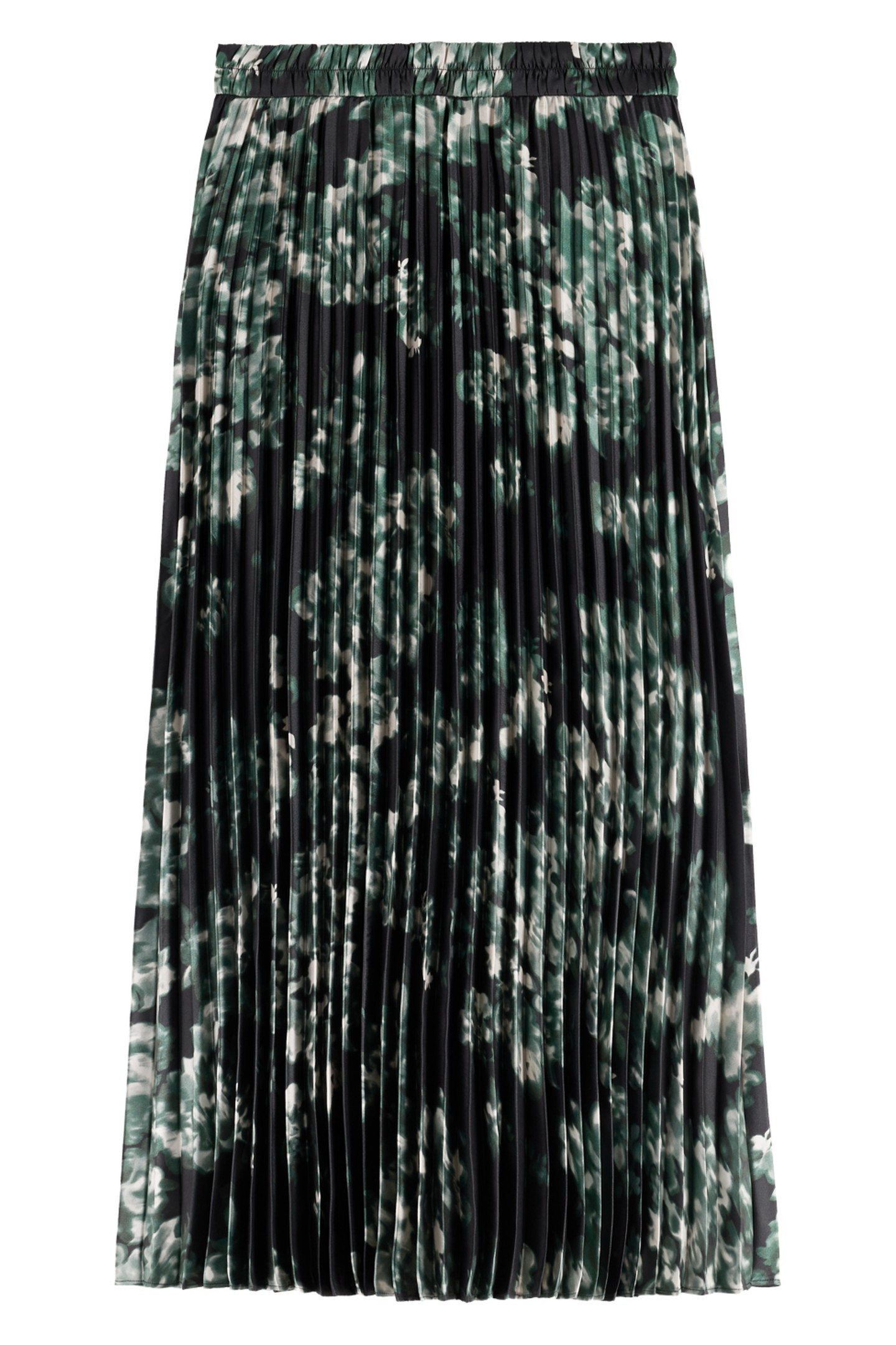 PLEATED SKIRT NIEUW BLOSSOM PRINT PARK GREEN 2
