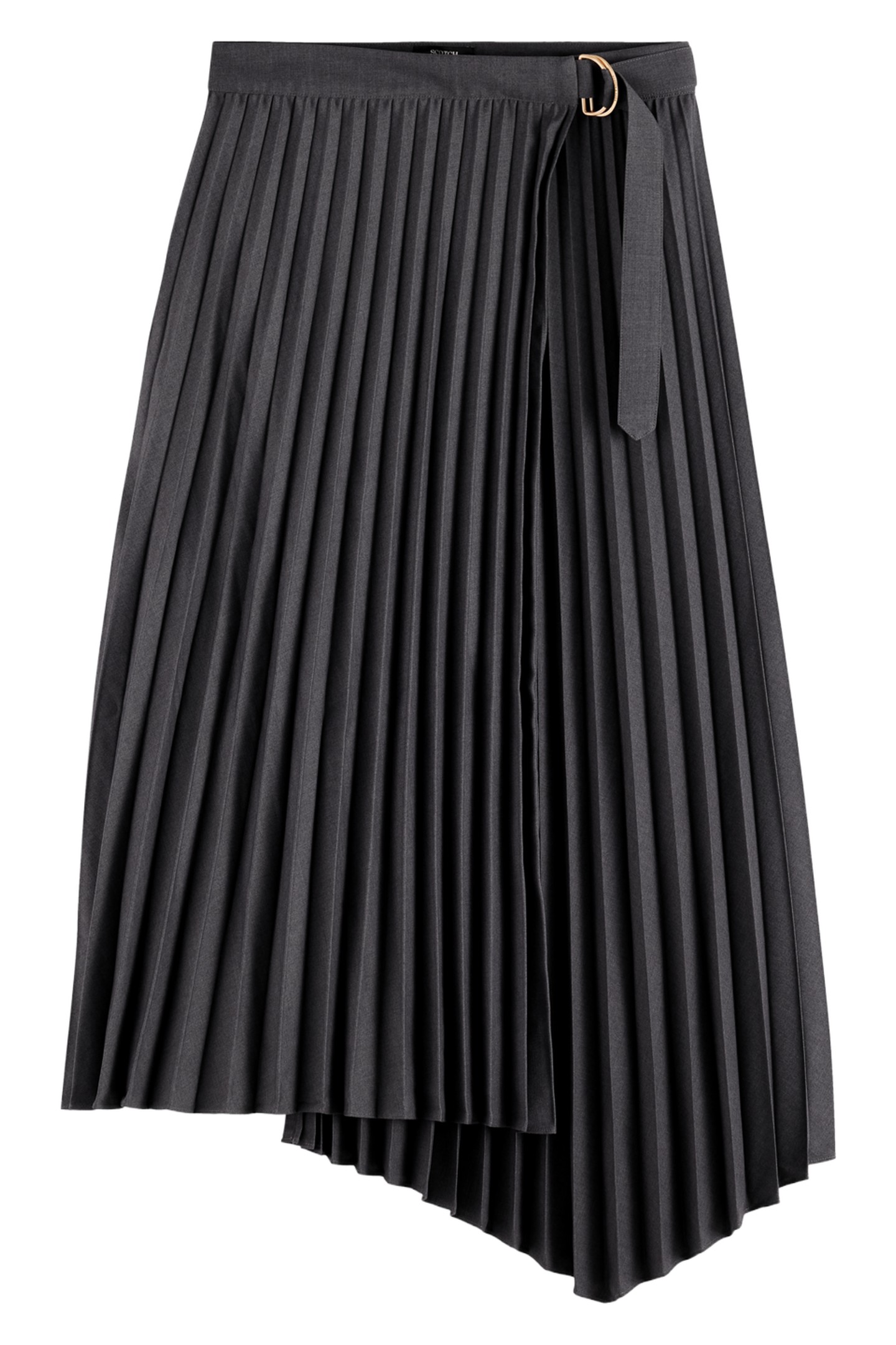 TAILORED PLEATED SKIRT CHARCOAL by Scotch & Soda