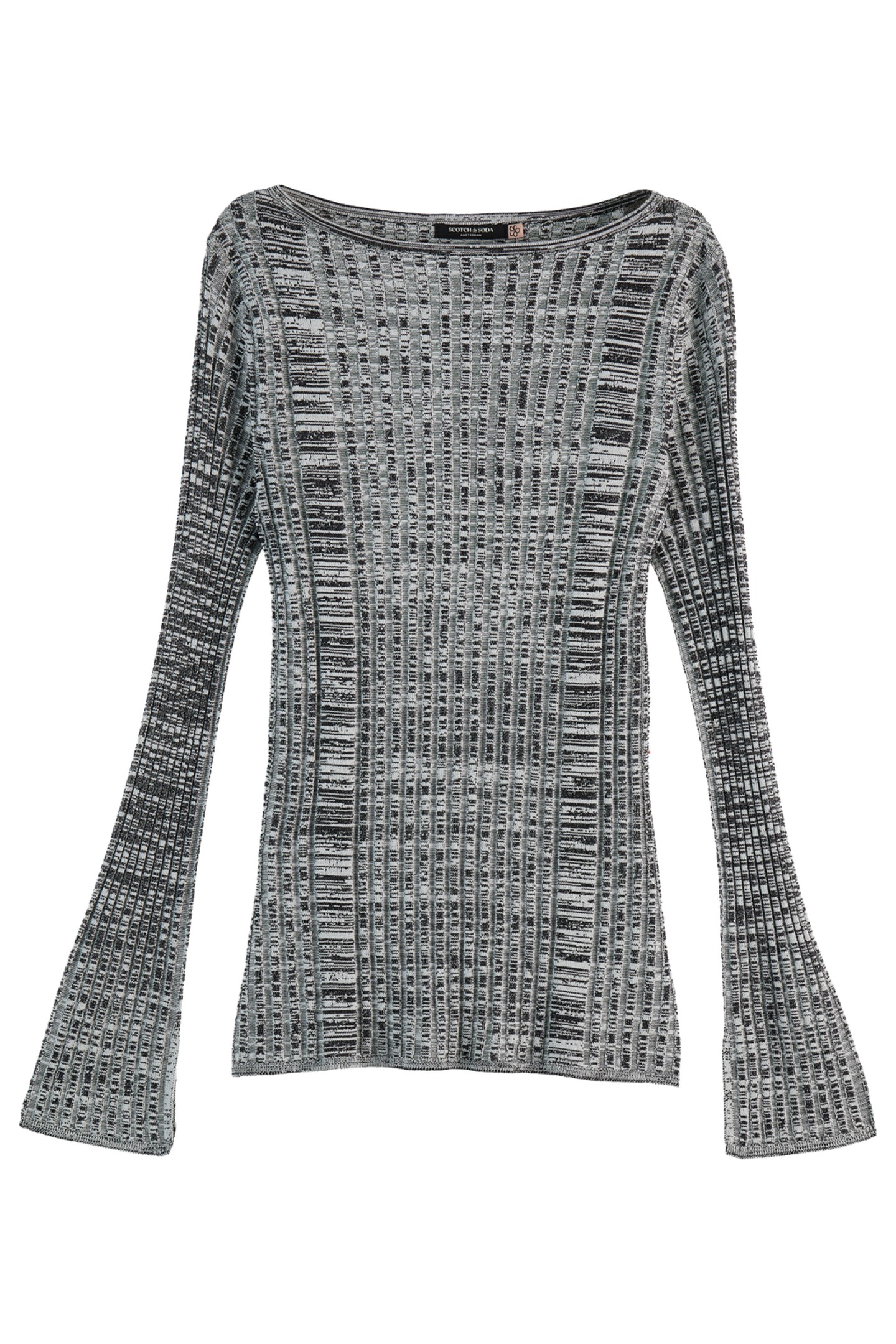 RIBBED KNITTED PULLOVER BLACK 1