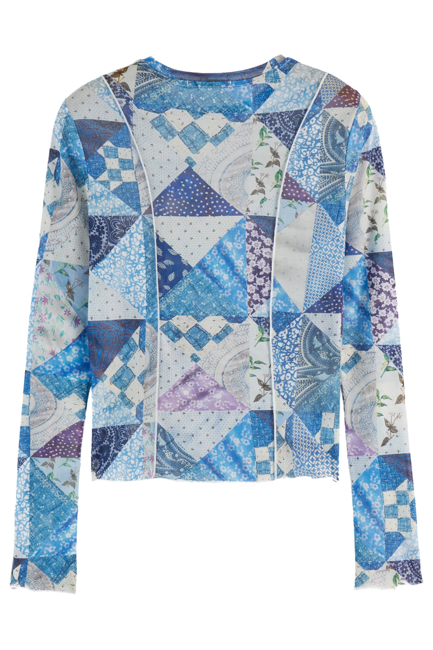 ALL OVER PRINT MESH LS T-SHIRT MEMORY QUILT 2
