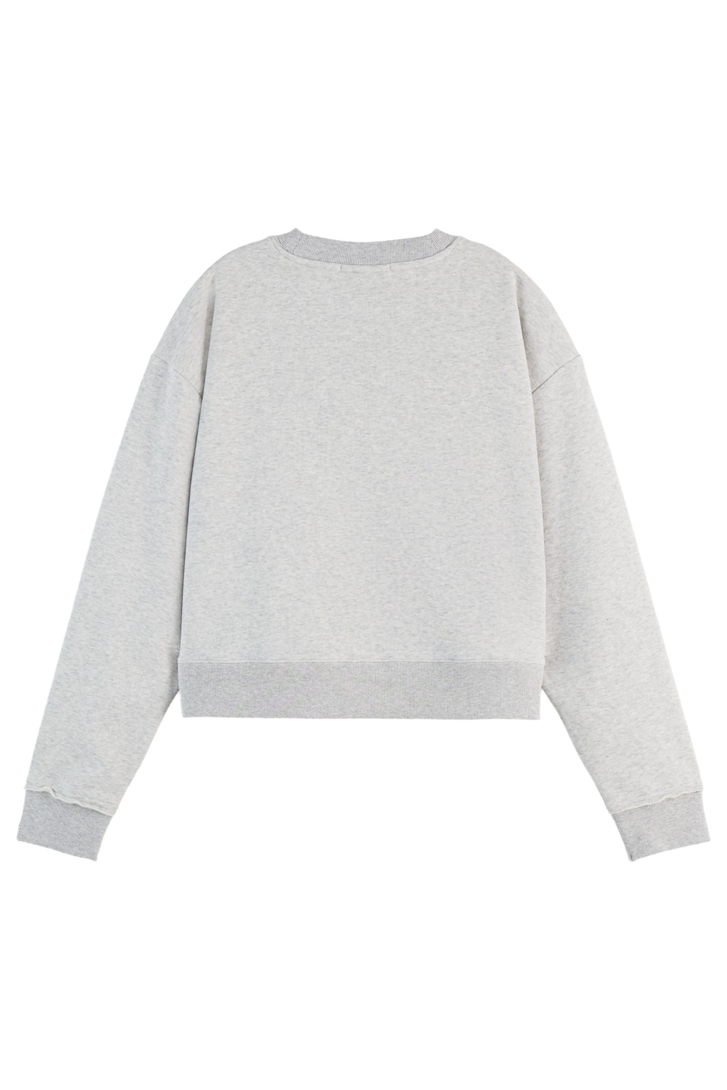 APPLIQUE ARTWORK LOOSE SWEATER LIGHT GREY MELANGE 2
