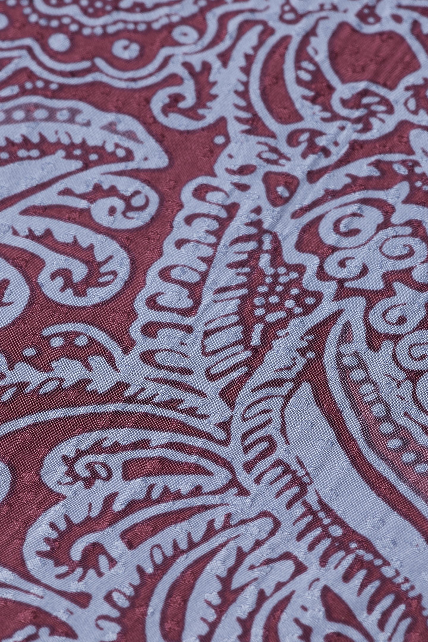 VISCOSE JACQUARD KNOTTED DRESS BLUE MOUNTAIN PAISLEY LAKE BL 3