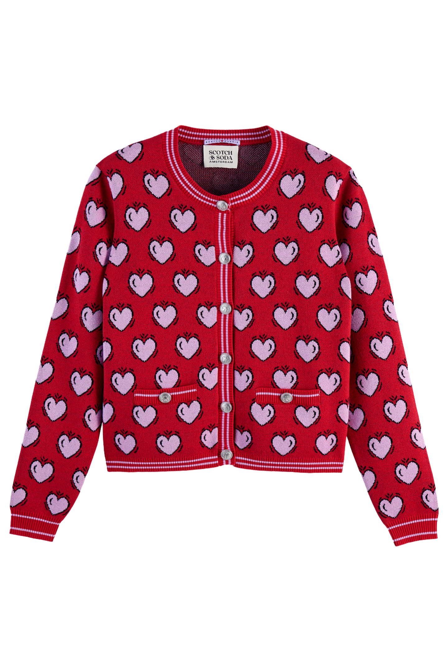 BURTON MORRIS CARDIGAN BURTON MORRIS HEART JACQUARD 1