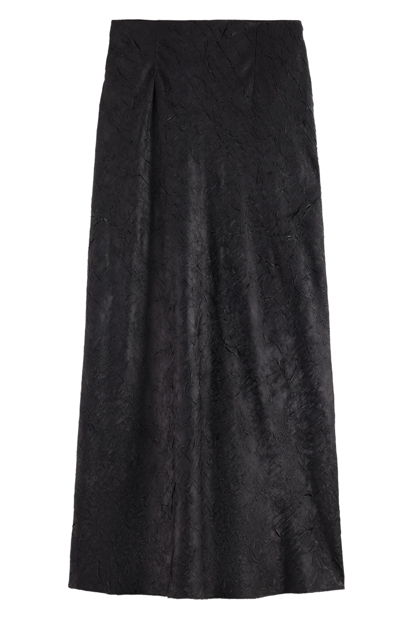 CRUSHED SATIN SKIRT BLACK 3