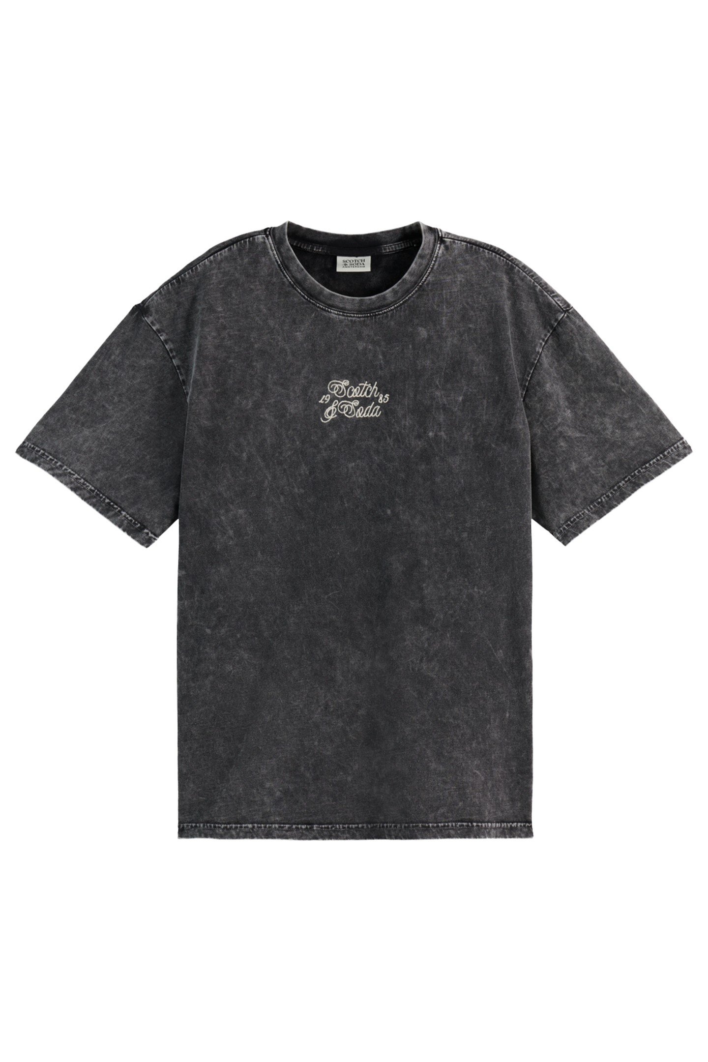 WASHED LOGO T-SHIRT BLACK 1