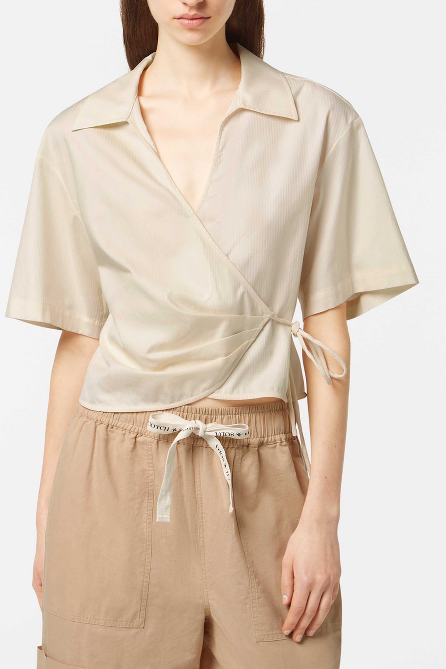 STRUCTURED STRIPE WRAP TOP SOFT ICE 5