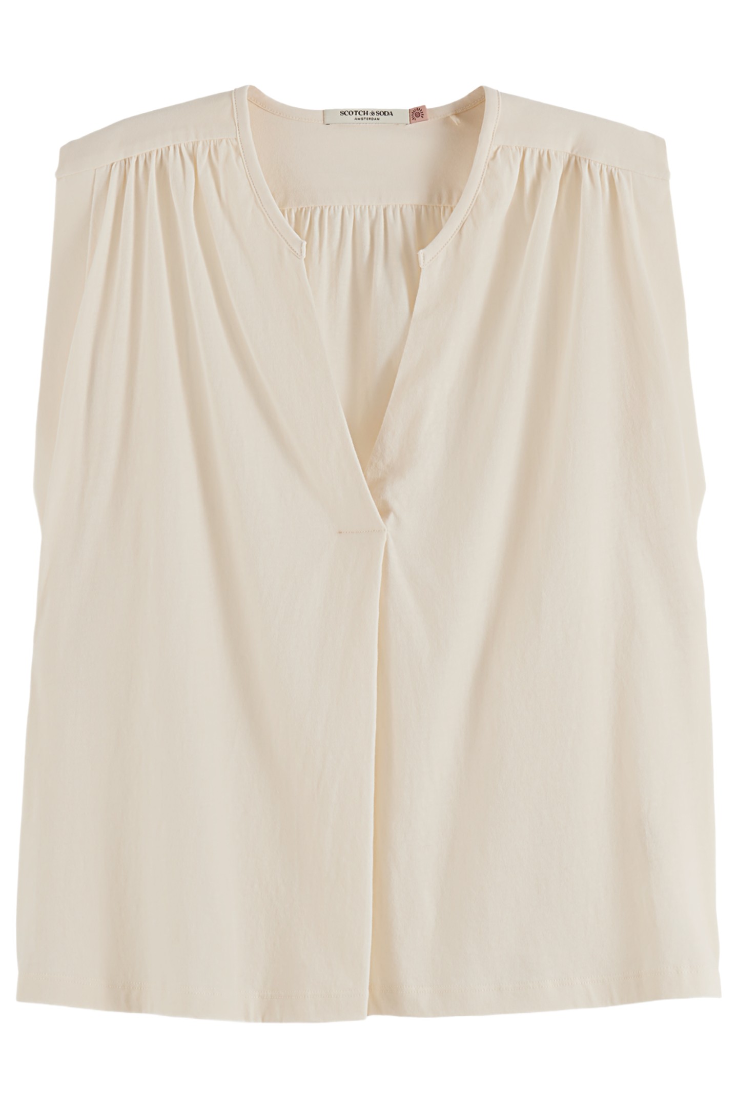 DRAPEY V-NECK T-SHIRT SOFT ICE 4