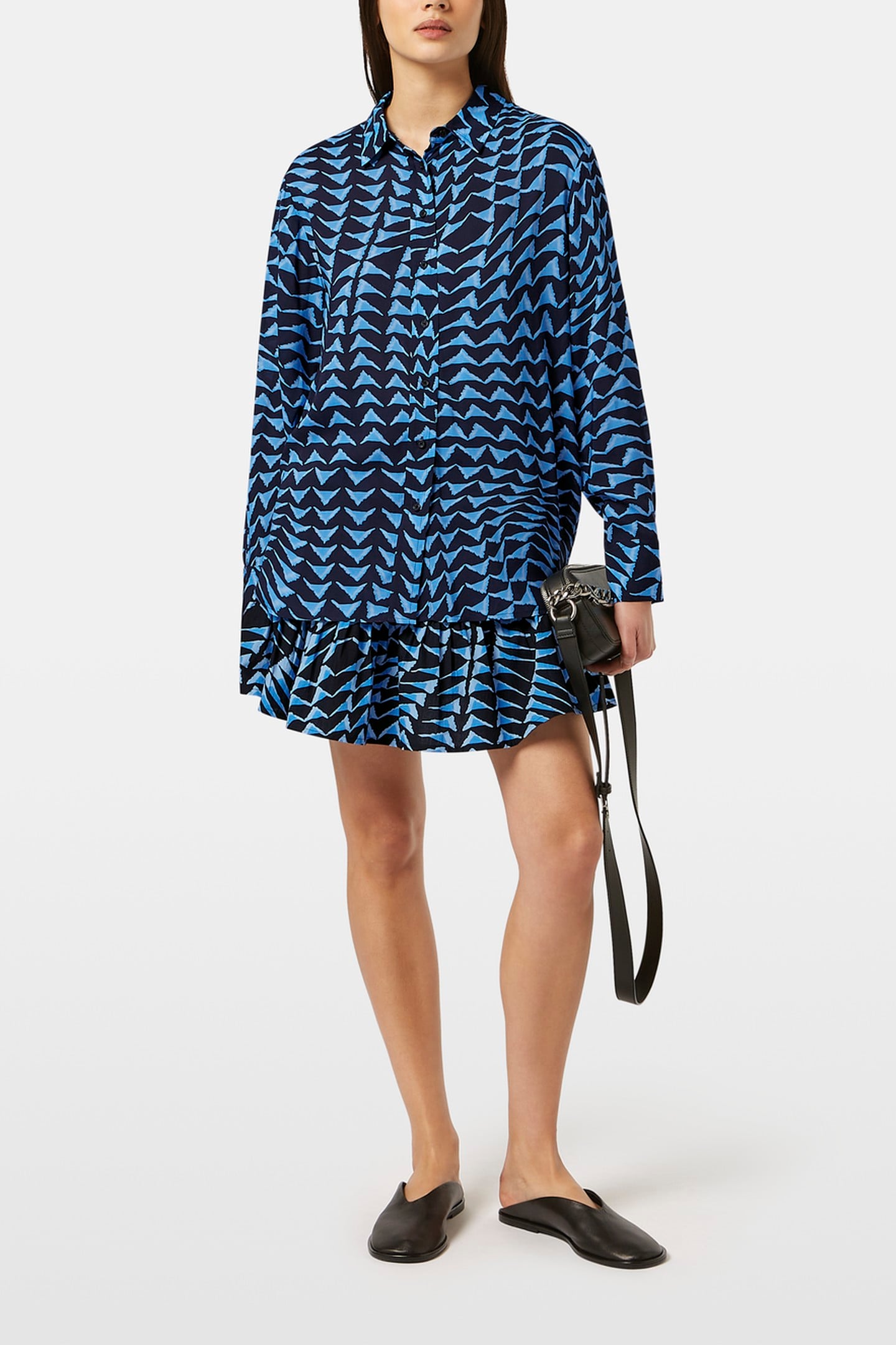 PRINTED RELAXED FIT SHIRT HOUSE OF MIRRORS BLUE 1