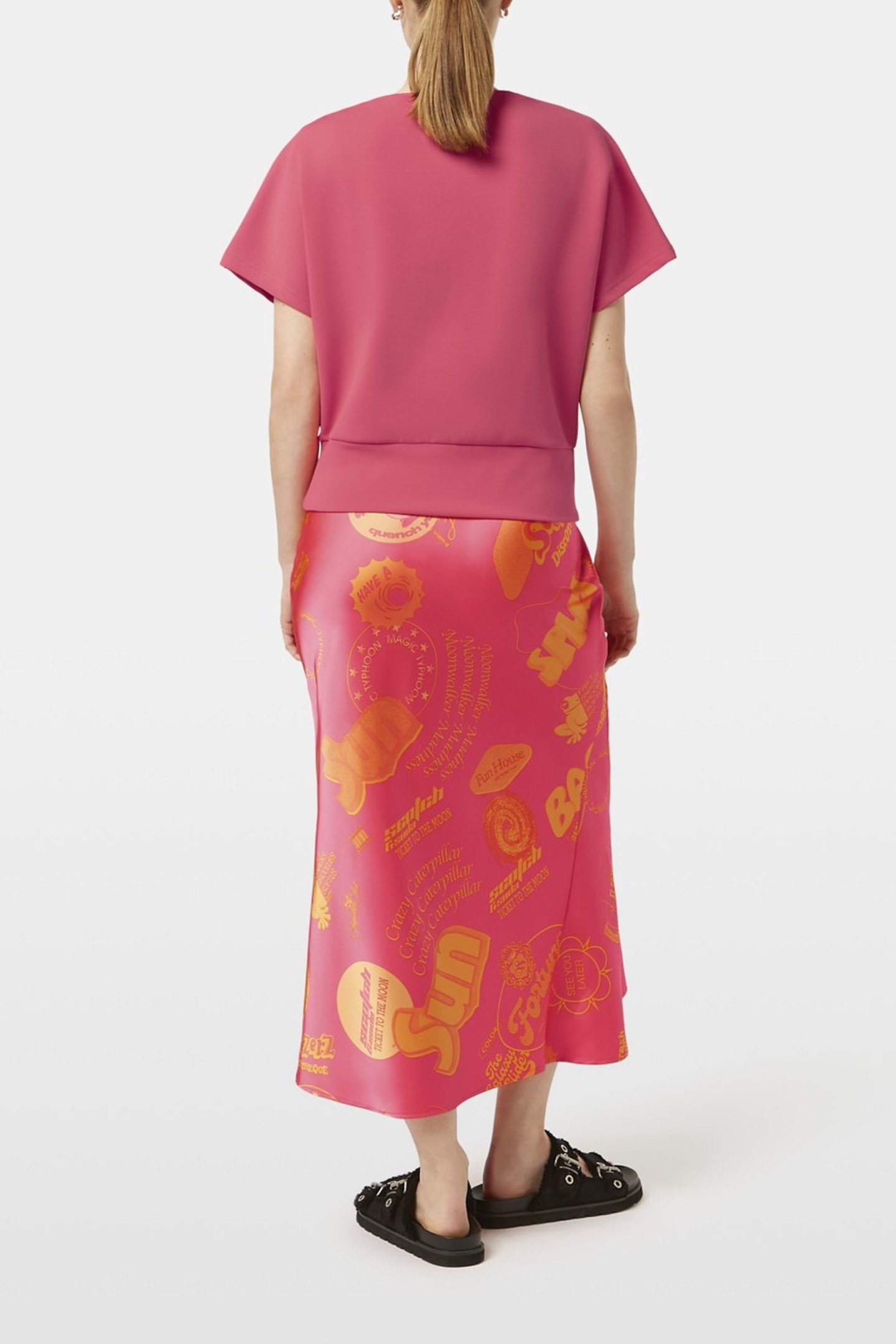 TENCEL SLEEVELESS SWEATSHIRT ELECTRIC PINK 3