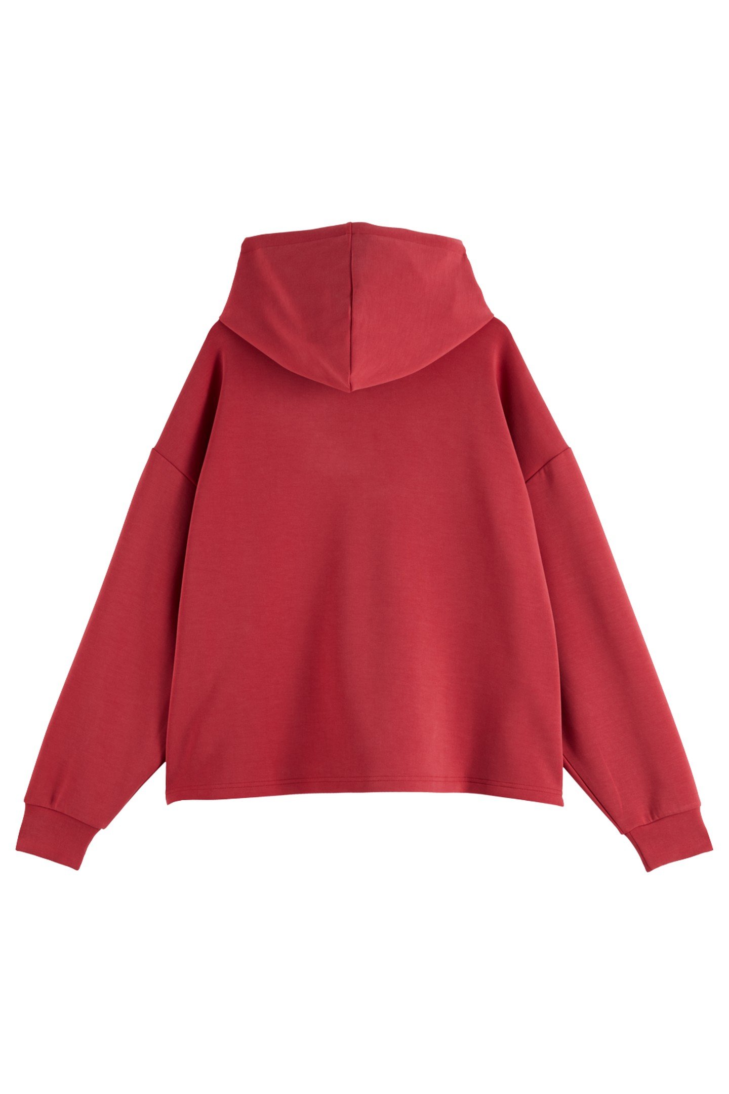 TENCEL HOODIE WITH TWISTED HEM ROADSIDE RED 6