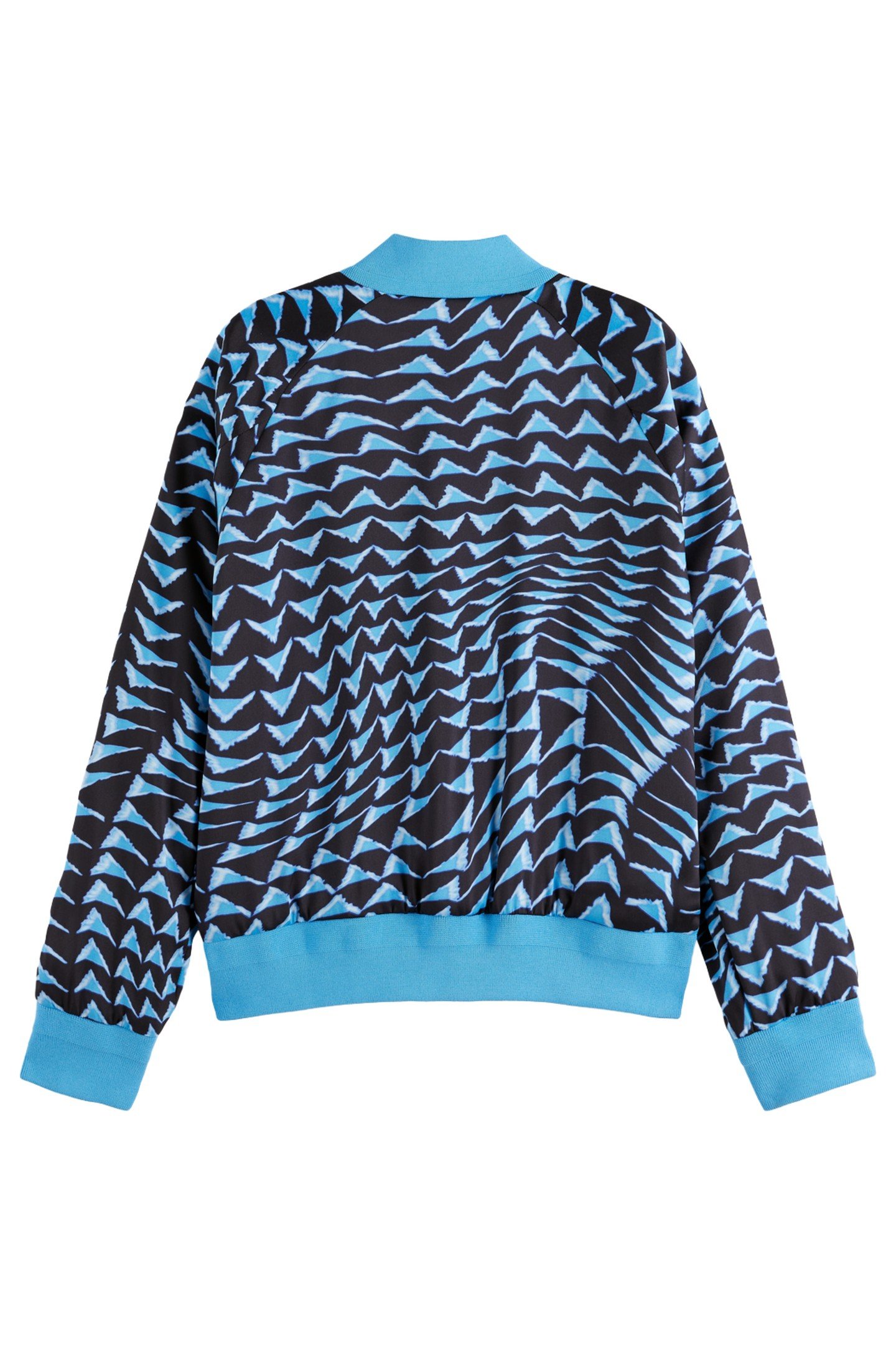 REVERSIBLE PRINTED BOMBER HOUSE OF MIRRORS BLUE/ BLACK 7
