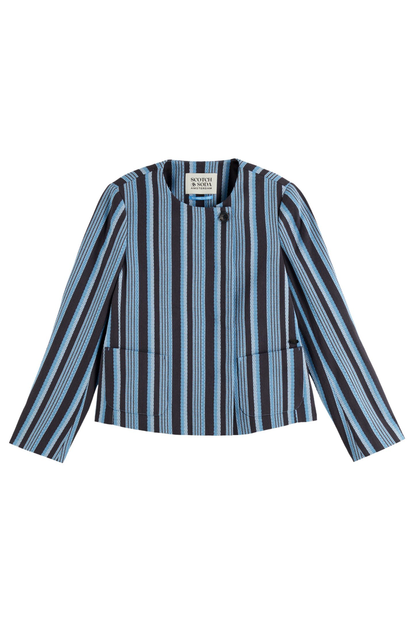 TEXTURED STRIPE CASUAL BLAZER LUNAR PIER STRIPE 4