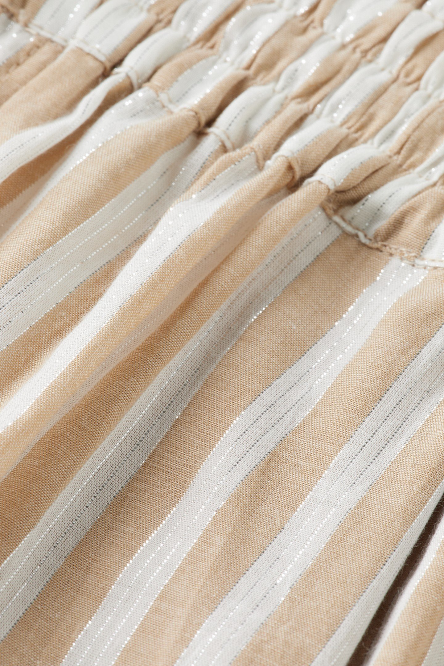 HIGH RISE LUREX STRIPE PRINTED SHORTS BLOCK PRINT 6