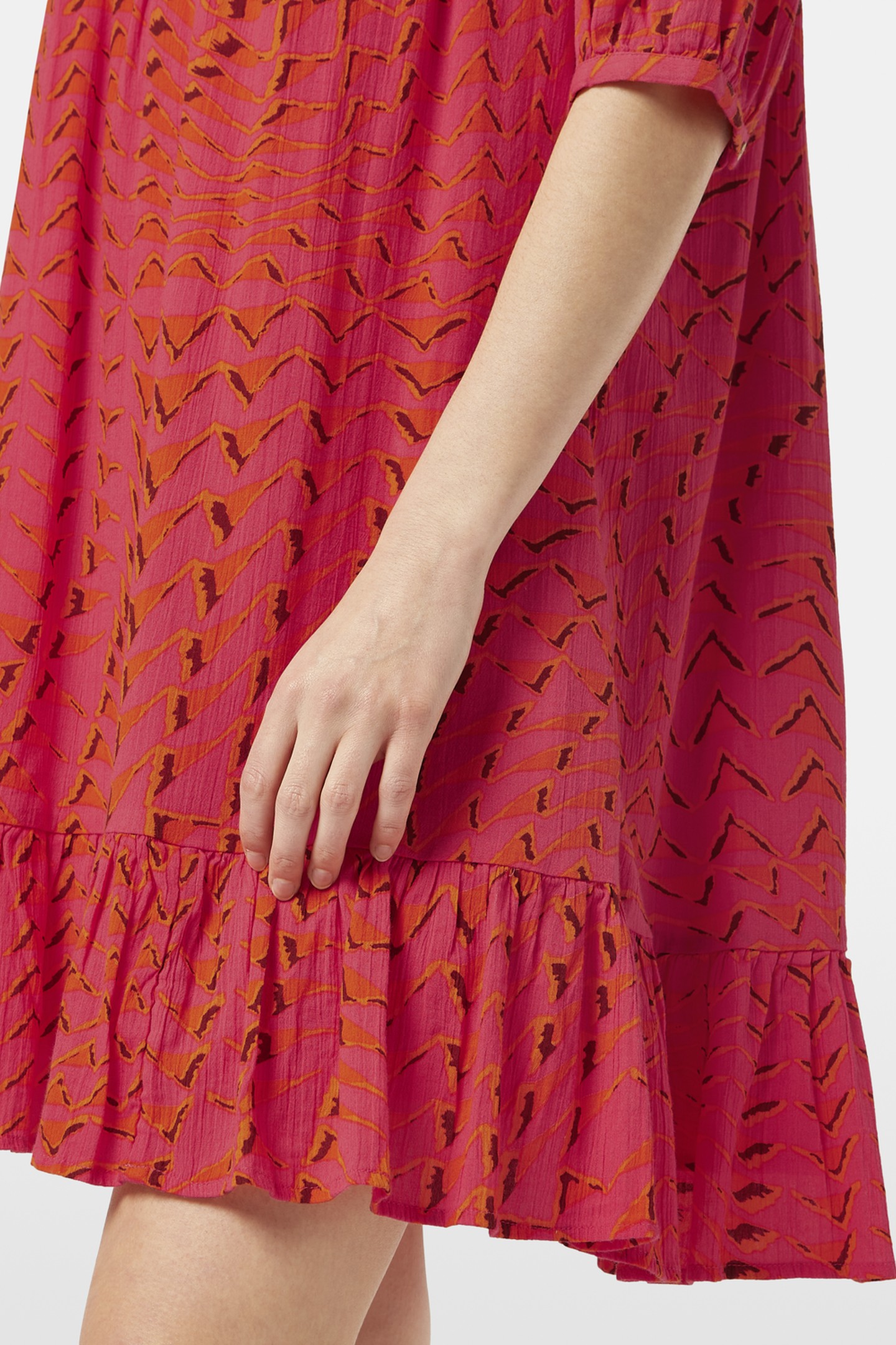 PRINTED CRINKLE MINI DRESS HOUSE OF MIRRORS PINK 9