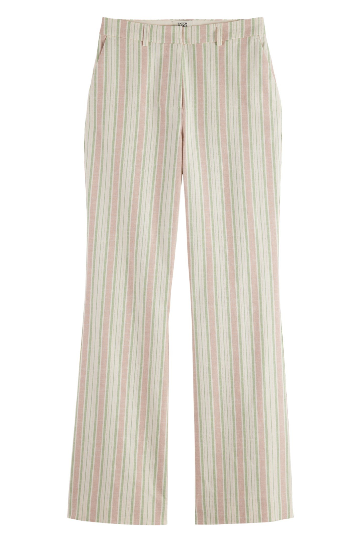 VIOLET LUREX COTTON BLEND PANT LUREX LINEN STRIPE 5