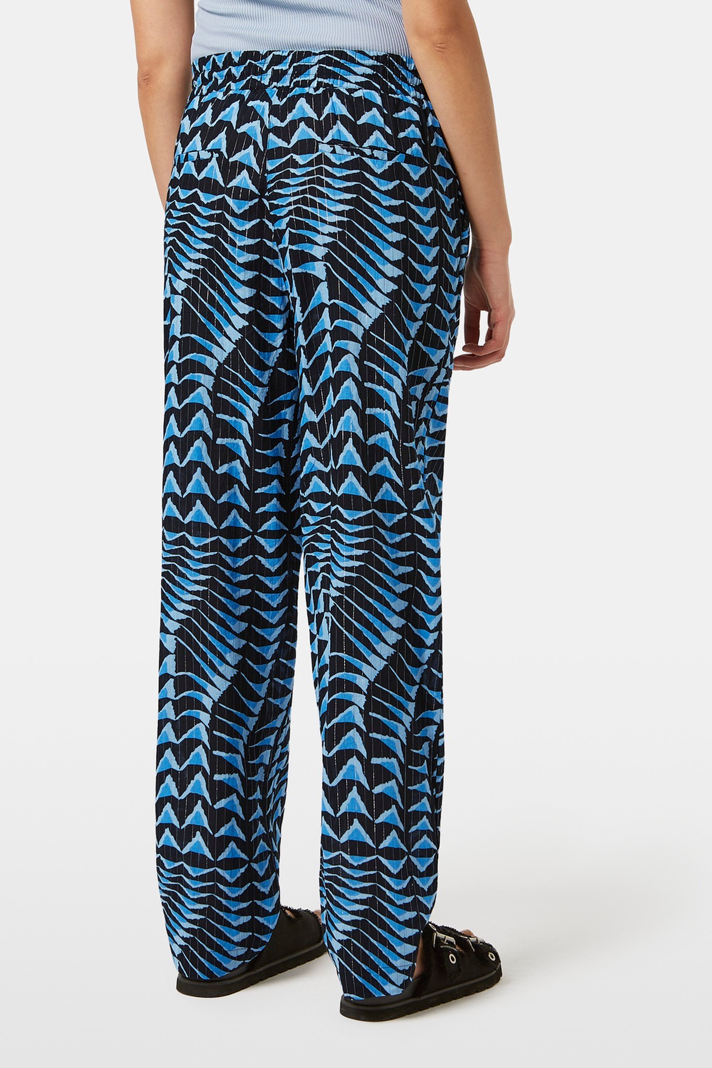MID-RISE PULL-ON BEACH PANT HOUSE OF MIRRORS BLUE 4