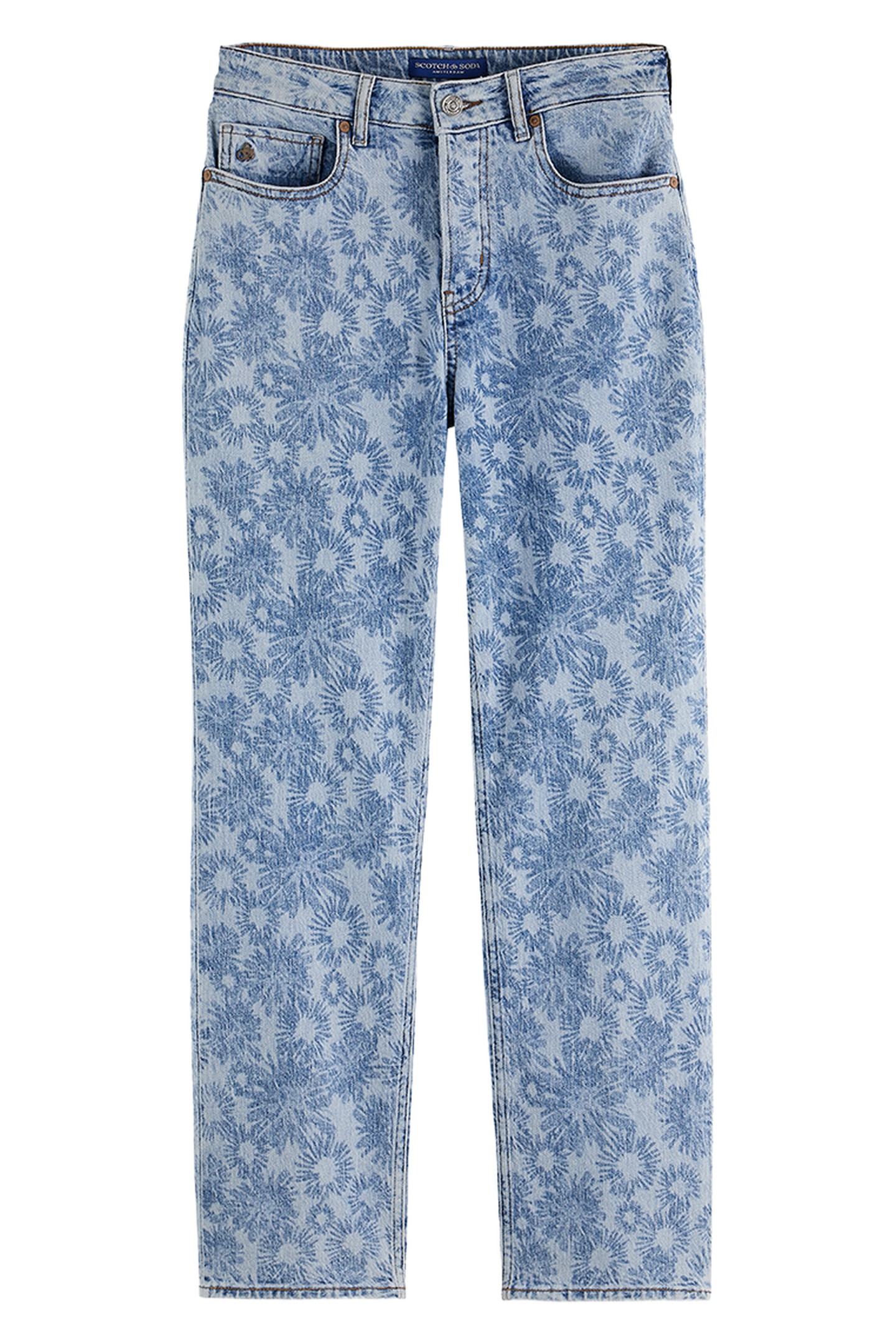 SKY HIGH RISE STRAIGHT JEANS ABSTRACT FLORAL ABSTRACT FLORAL 4