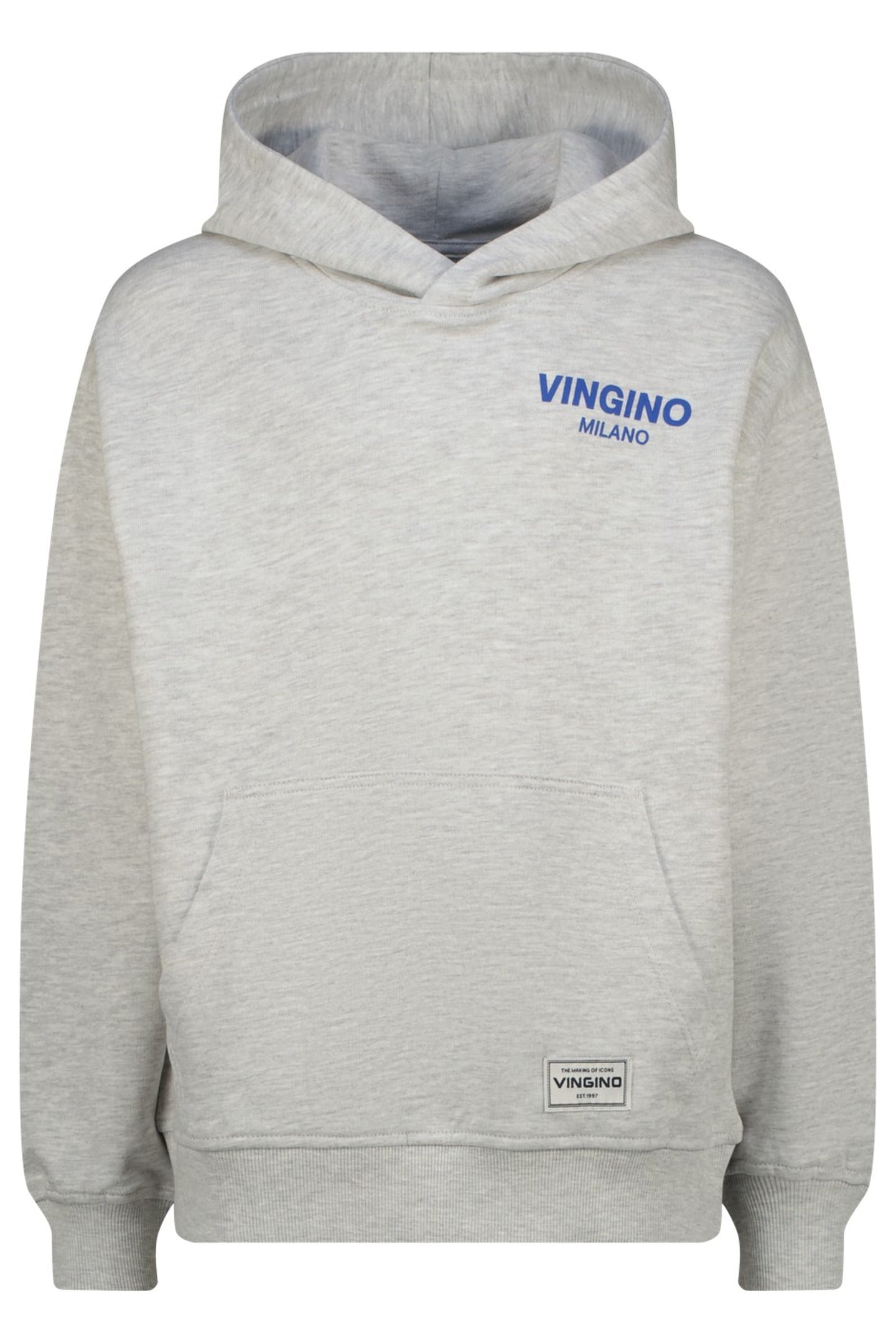 BOYS BASIC-HOODY SWEATER FEARLESS GREY MELEE 1