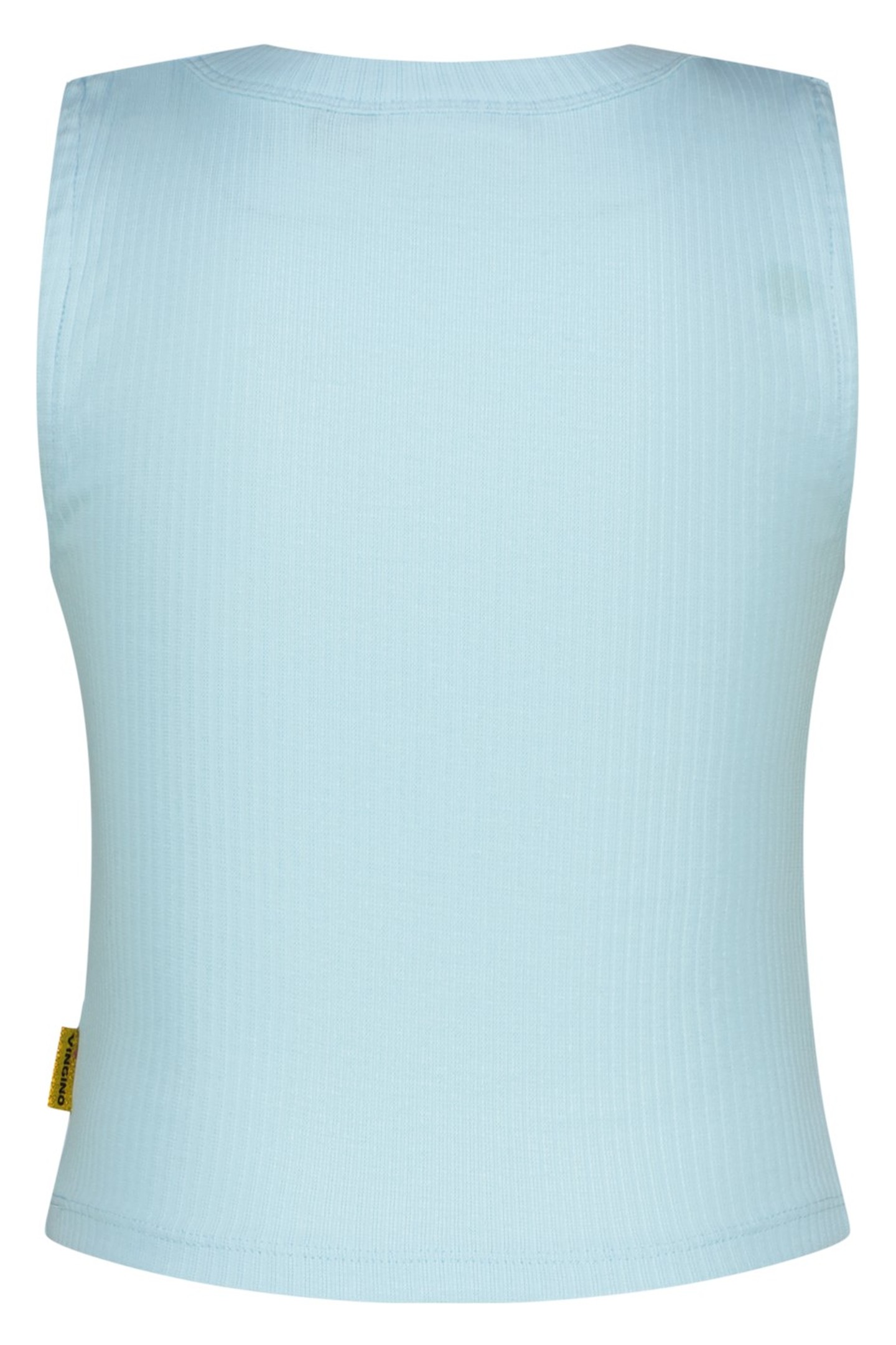 GIRLS BASIC-CROP RIB TOP TOP POWDER BLUE 2