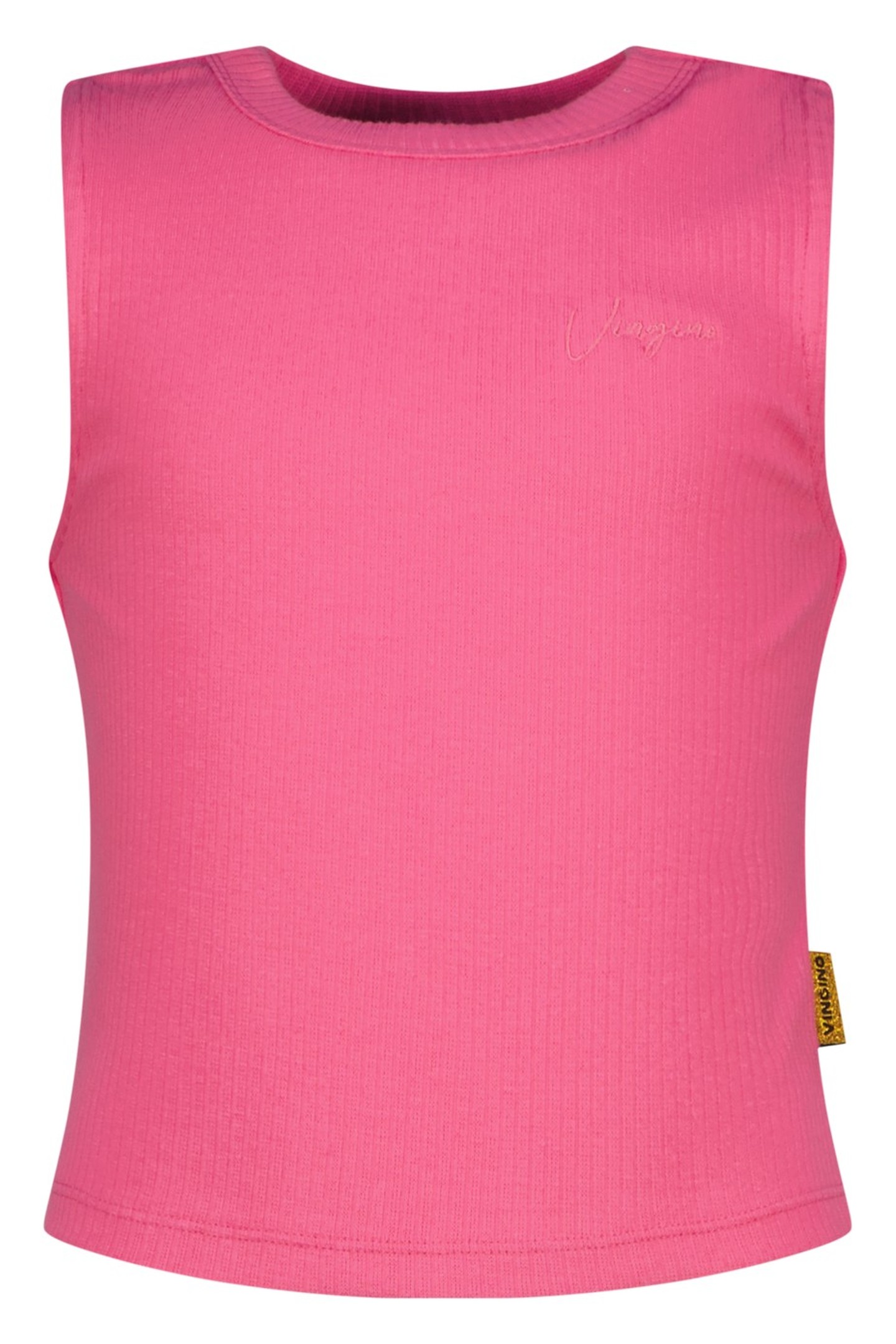 GIRLS BASIC-CROP RIB TOP TOP SANGRIA SUNSET 1