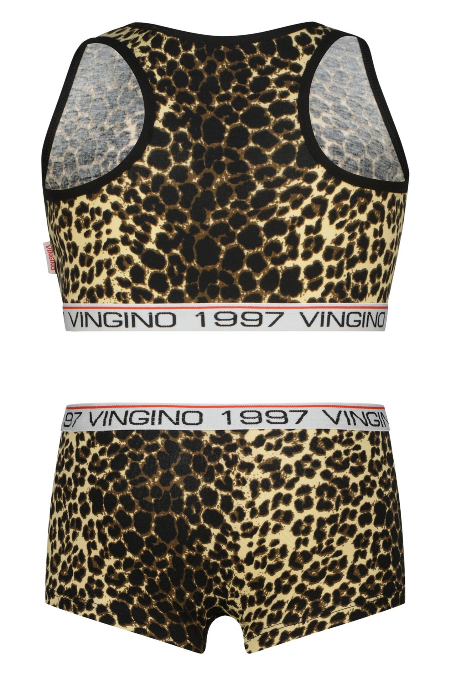 GIRLS G-SO26-7 ANIMAL TOP SET UNDERWEAR SET MULTICOLOR BROWN 2