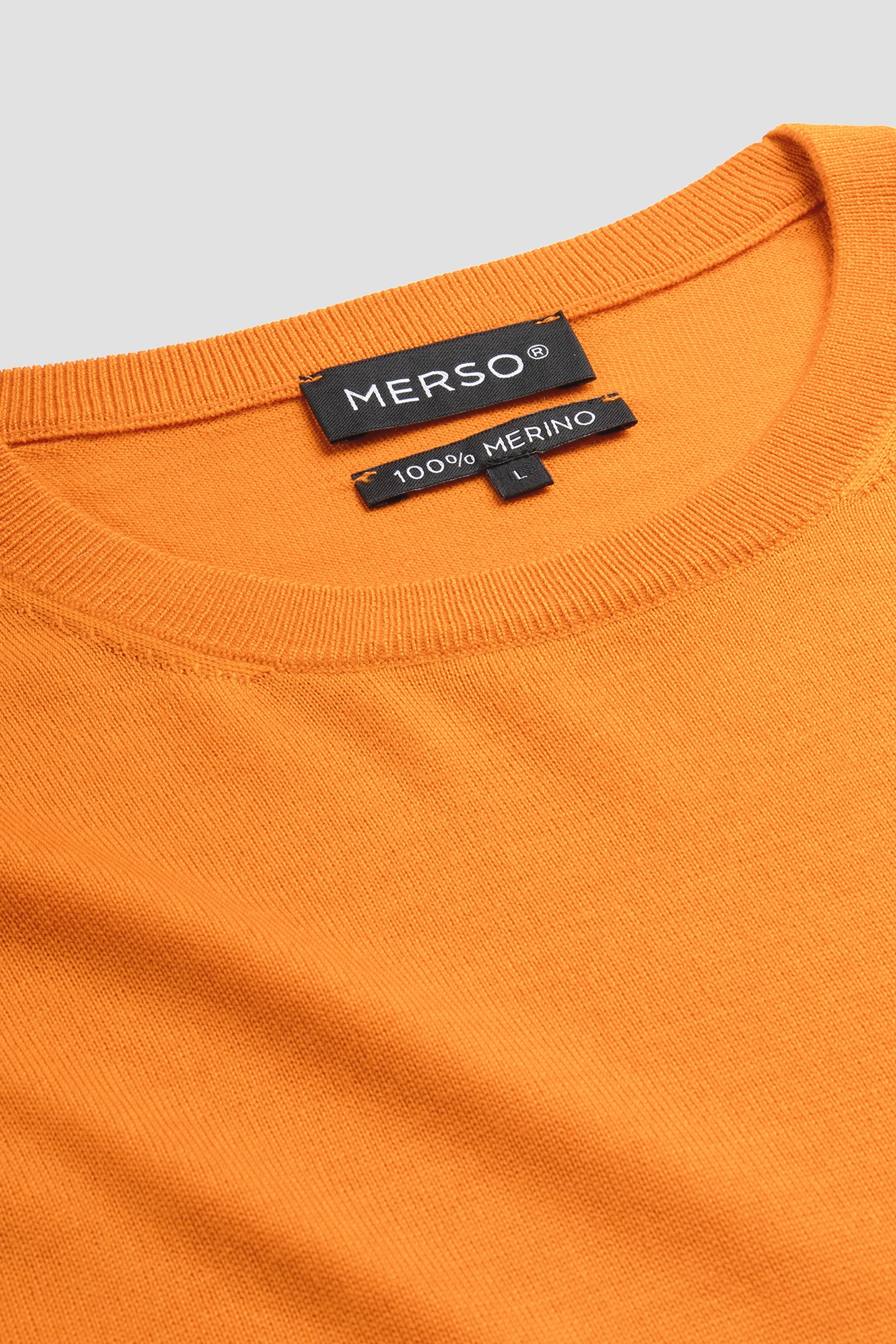 CREW NECK 100% MERINO CURCUMA ORANGE 6