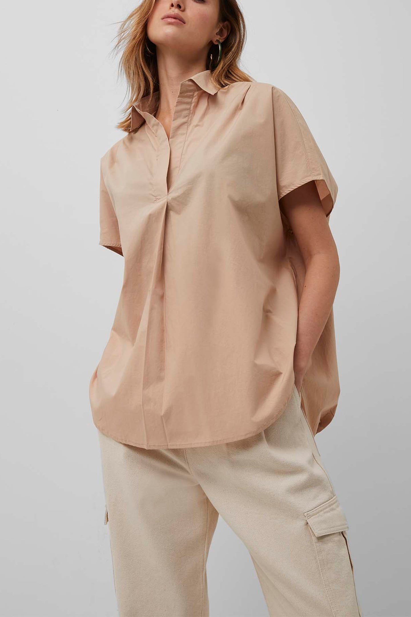 CELE RHODES POPLIN SLVLSS SHRT SABBIA 2