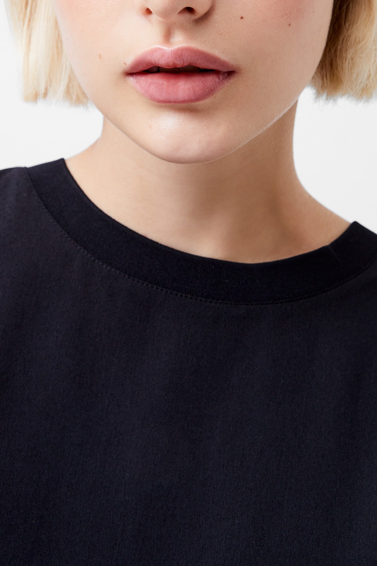 CREPE LIGHT CREW NECK TOP BLACK 4