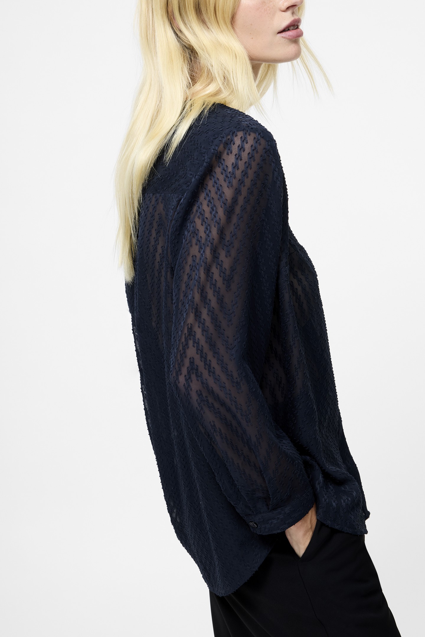 DAYTON FIL DE COUPE L/S SHIRT NAVY 4