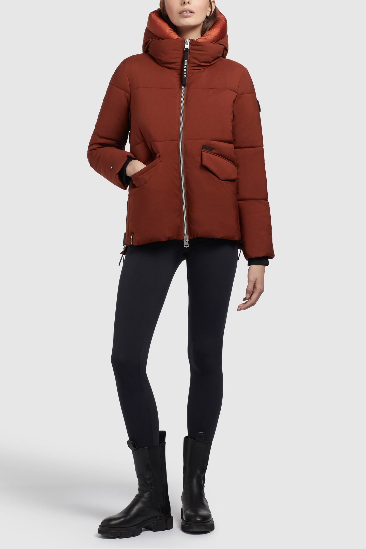 Khujo Fiora Coconut Brown Maat: S | Winterjassen Outlet | Dames | Bruin