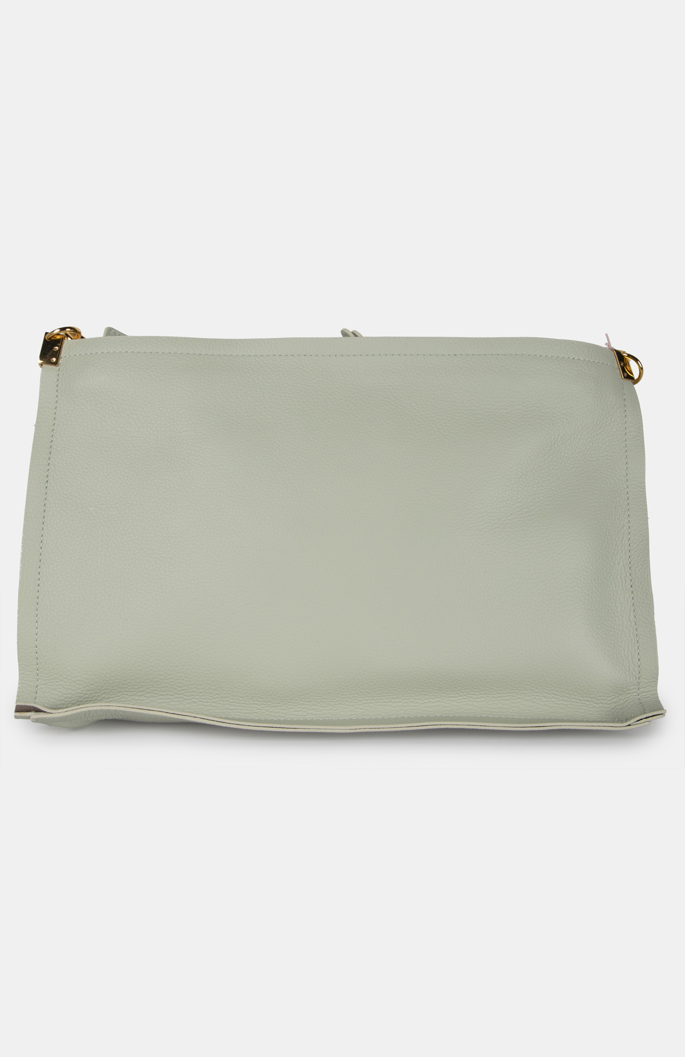MEDIUM LEATHER SHOULDER BAG IN MINT GREEN 4