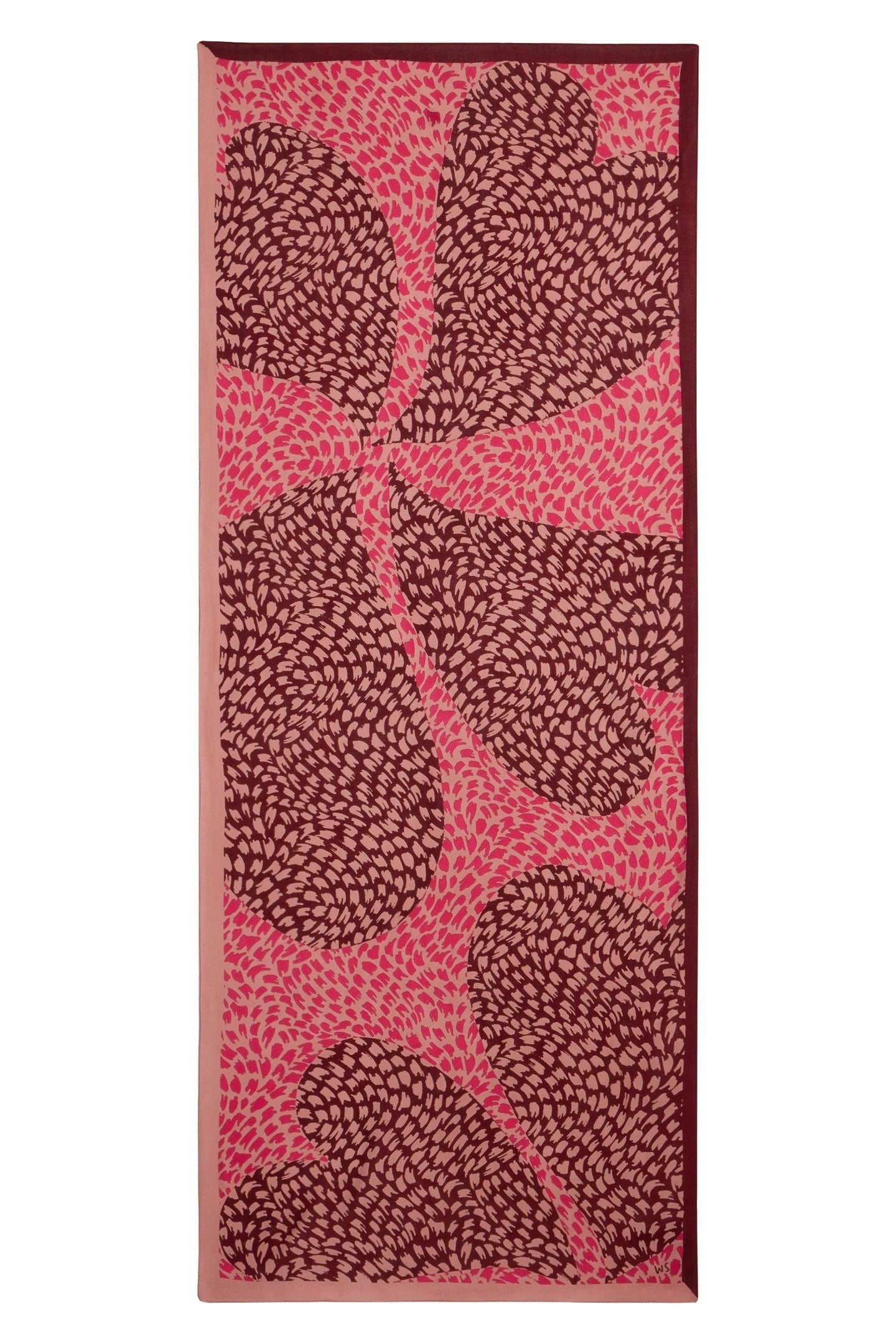 ABTSRACT HEART ECO VERO SCARF PINK PRINT 1