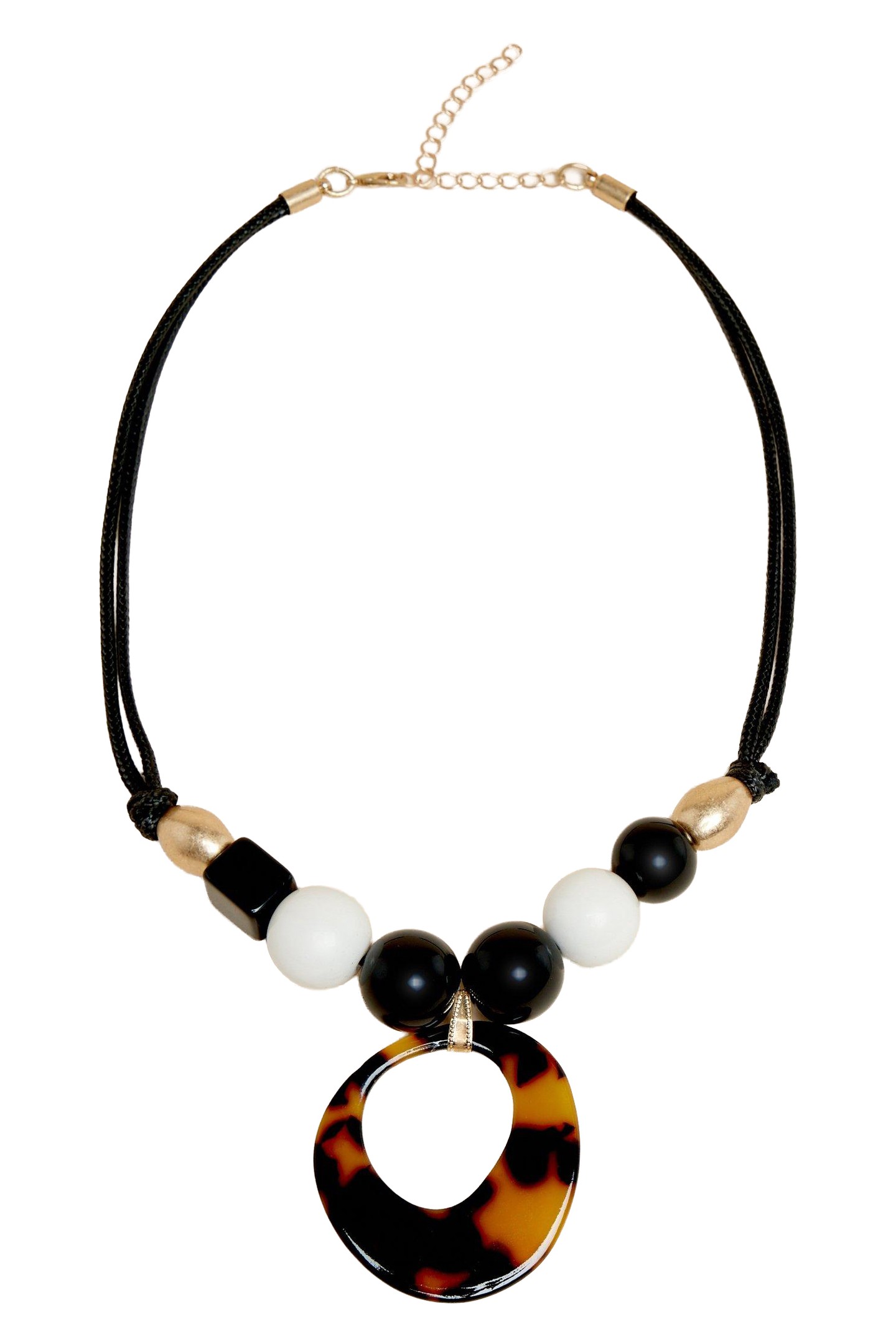 White Stuff Lilium Suede Bead Necklace Black Multi Maat: OS | Kettingen Outlet | Dames | Bruin