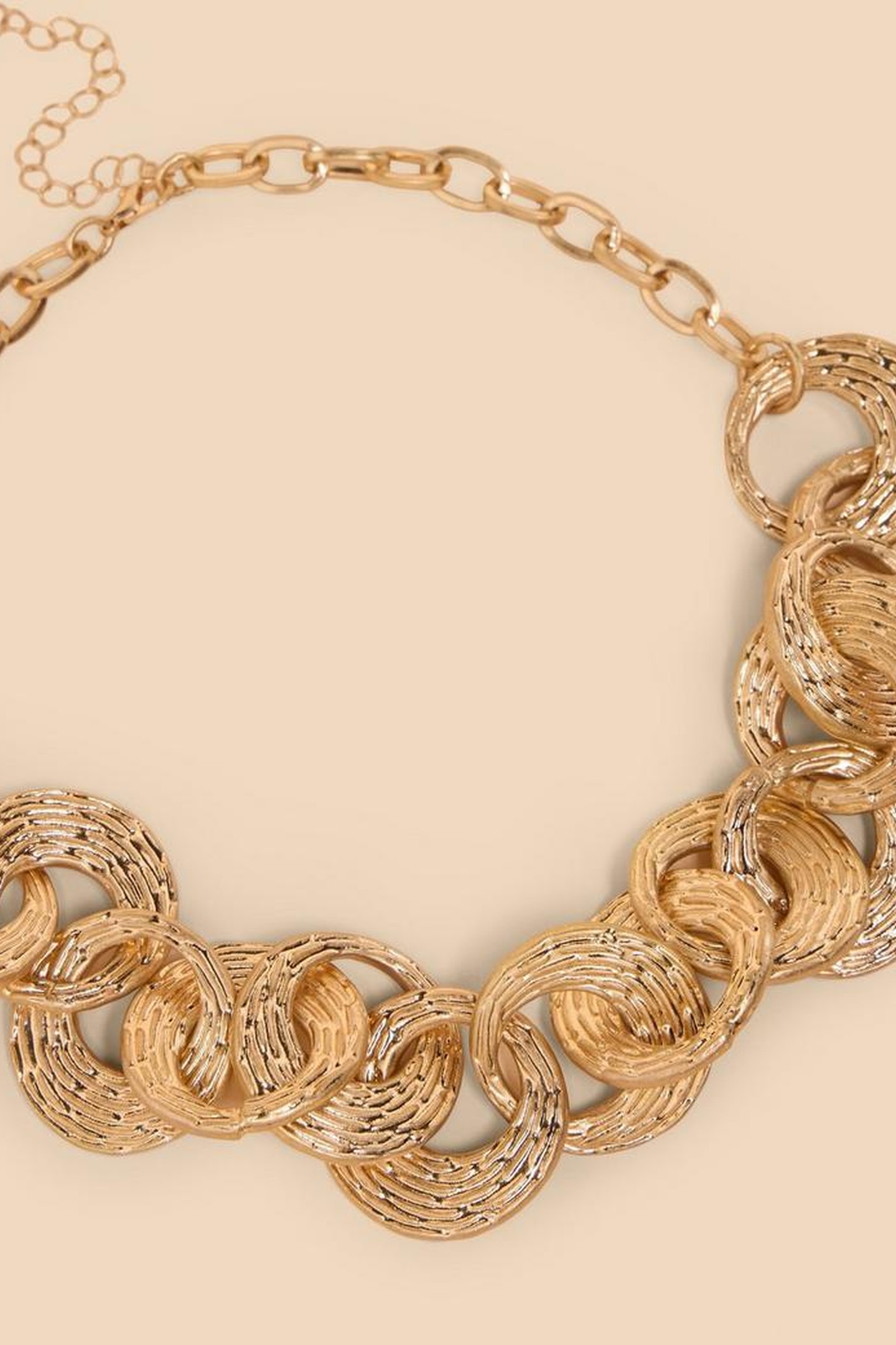 ELA CIRCULAR LINK NECKLACE GOLD TONE METALLIC 1