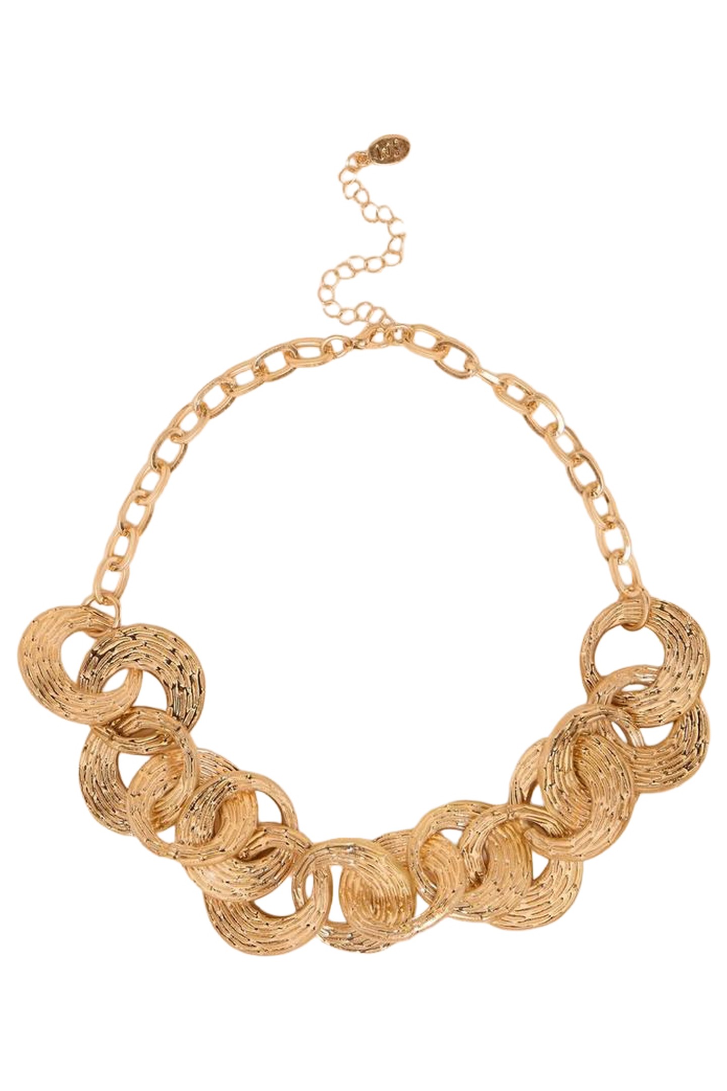 ELA CIRCULAR LINK NECKLACE GOLD TONE METALLIC 2