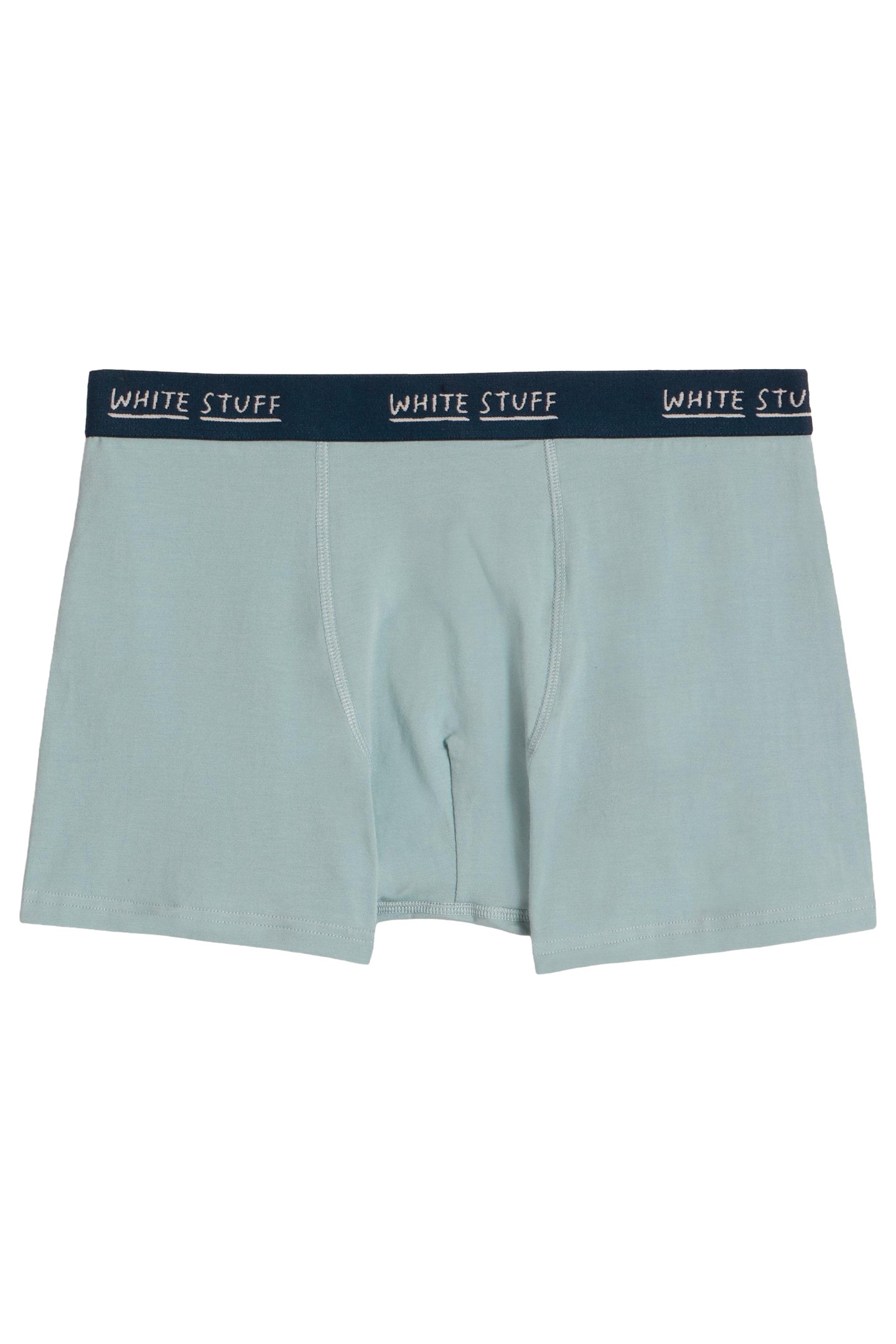 White Stuff 2pack Boxers - Plain & Stripe Blue Multi Maat: S | Onderbroeken Outlet | Heren | Blauw