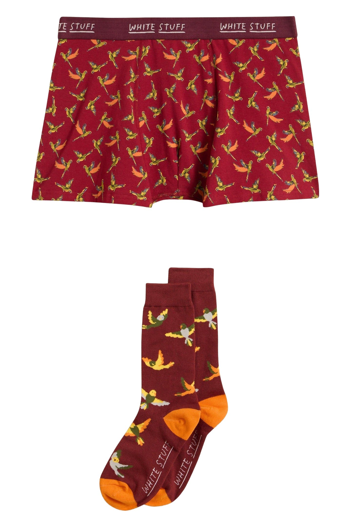 BOXERS & SOCK GIFT SET RED PRINT 1