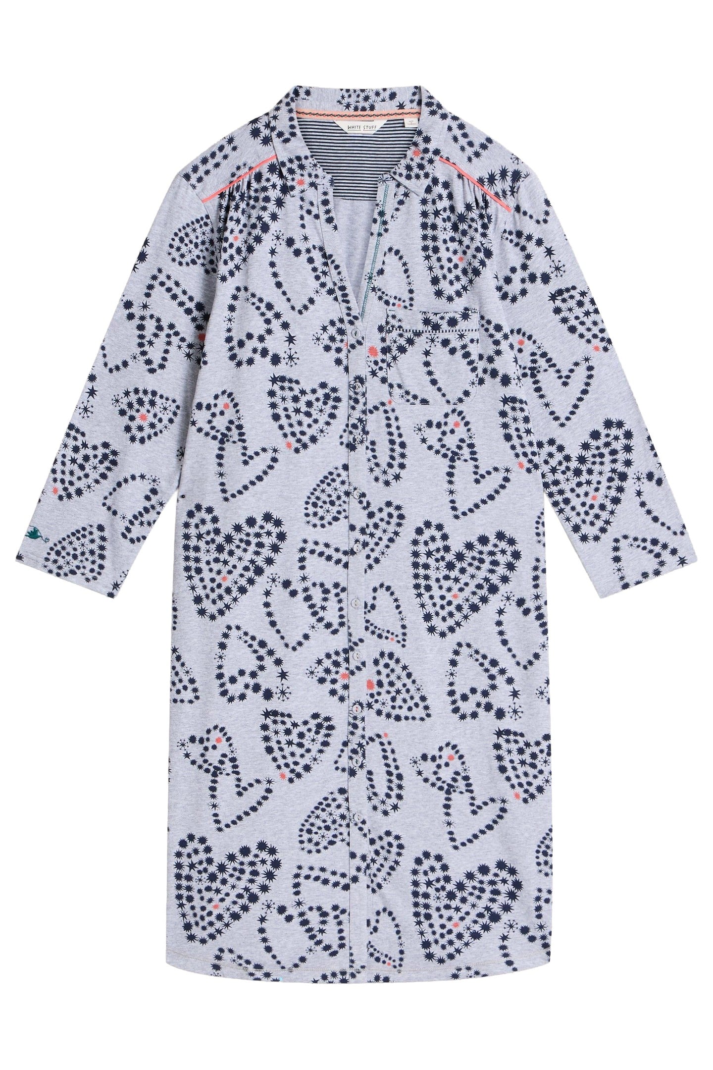 ANNIE JERSEY NIGHTIE GREY PRINT 3