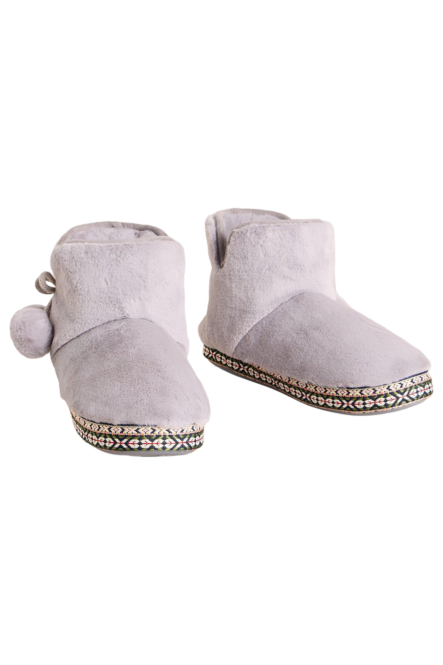 FAUX FUR BOOTIE SLIPPER MID GREY 4