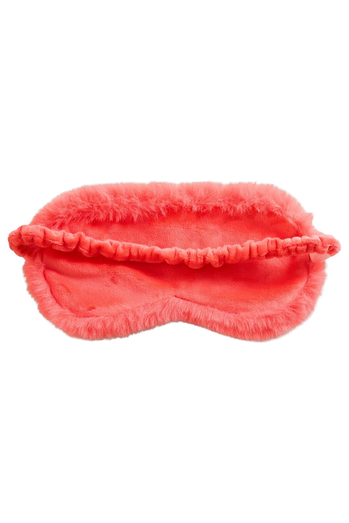FAUX FUR & VELVET EYE MASK BRIGHT PINK 1