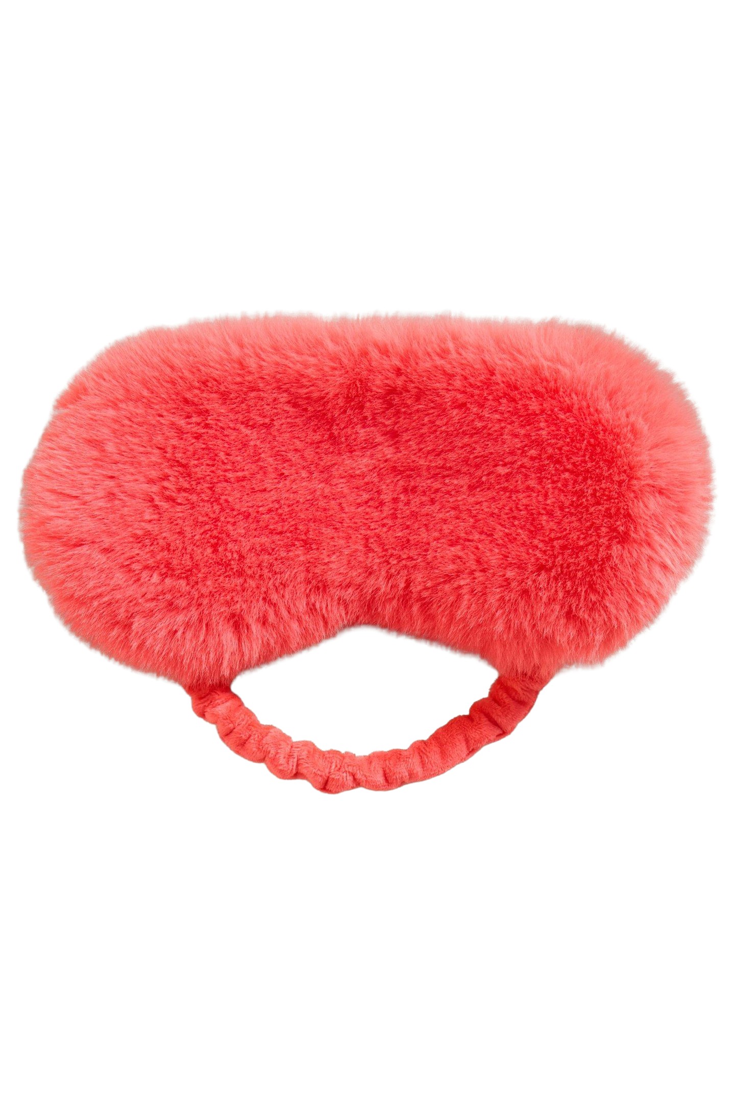 FAUX FUR & VELVET EYE MASK BRIGHT PINK 2
