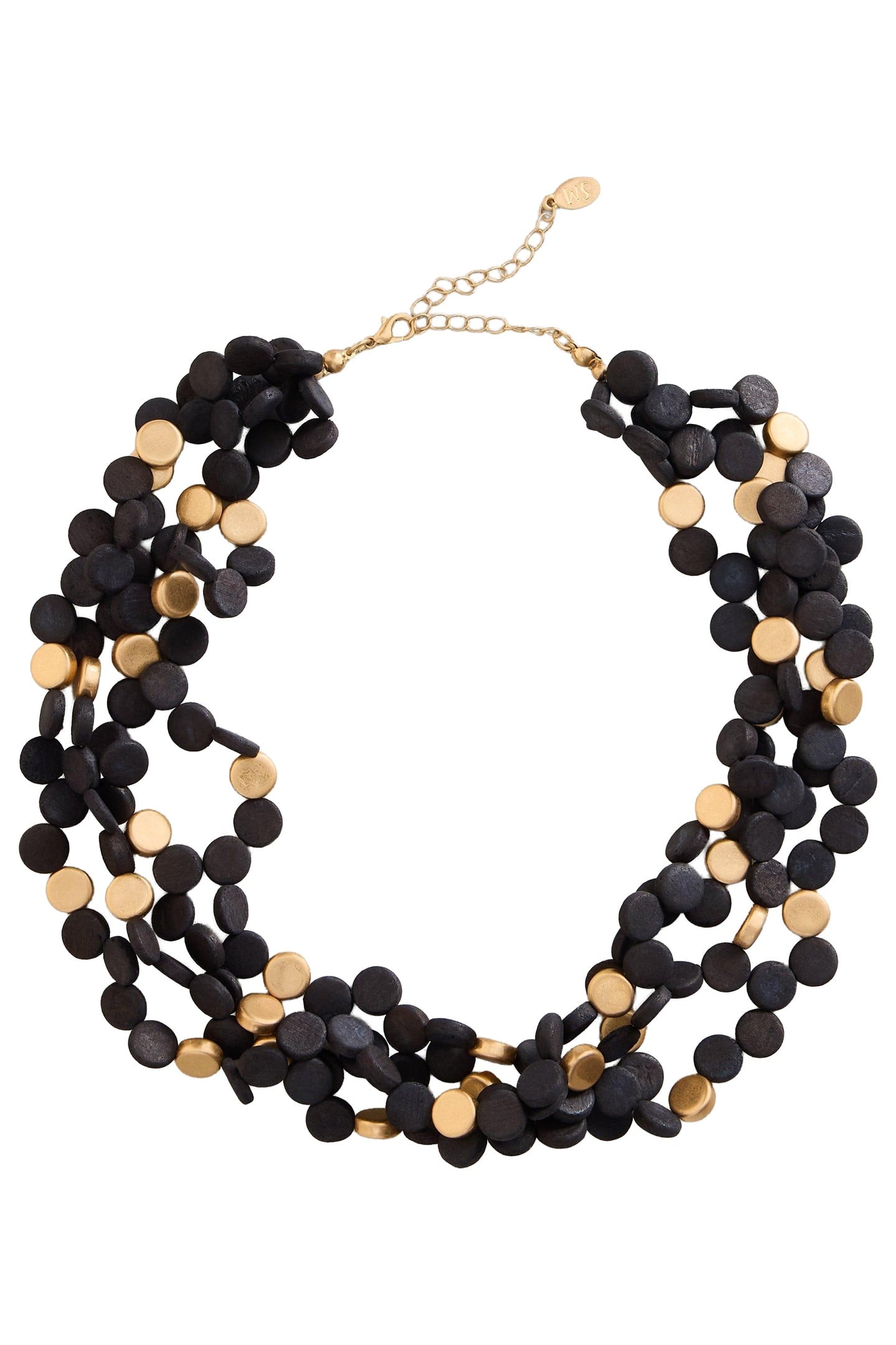 VERA CLUSTER NECKLACE BLACK MULTI 1