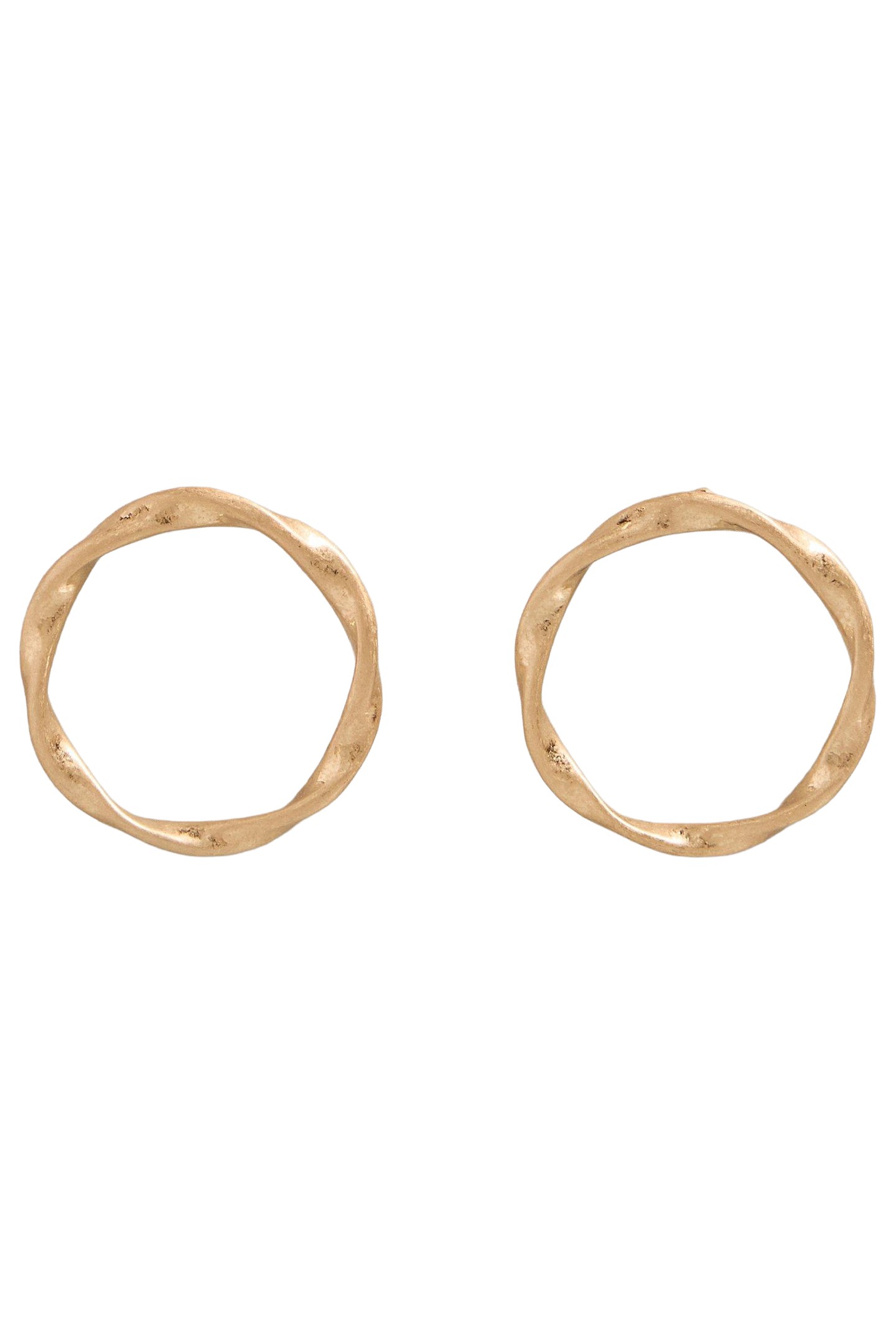 CYNTHIA ROUND EARRING GOLD TONE METALLIC 2