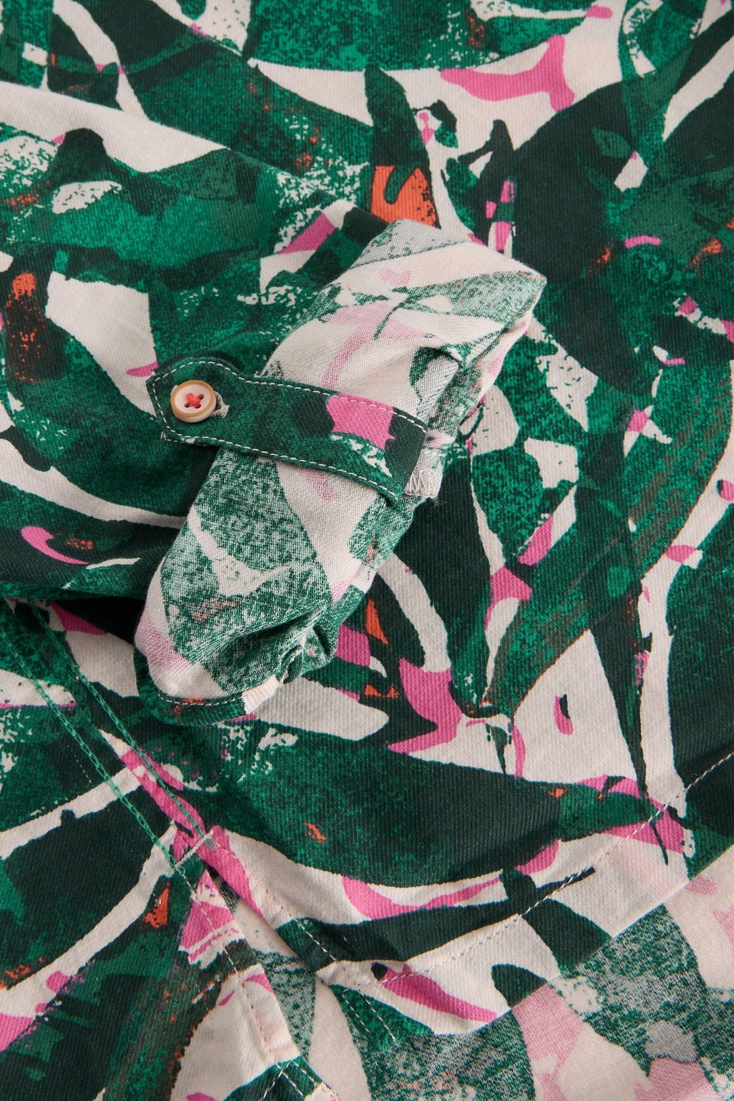 SOPHIE ORGANIC COTTON SHIRT GREEN PRINT 4