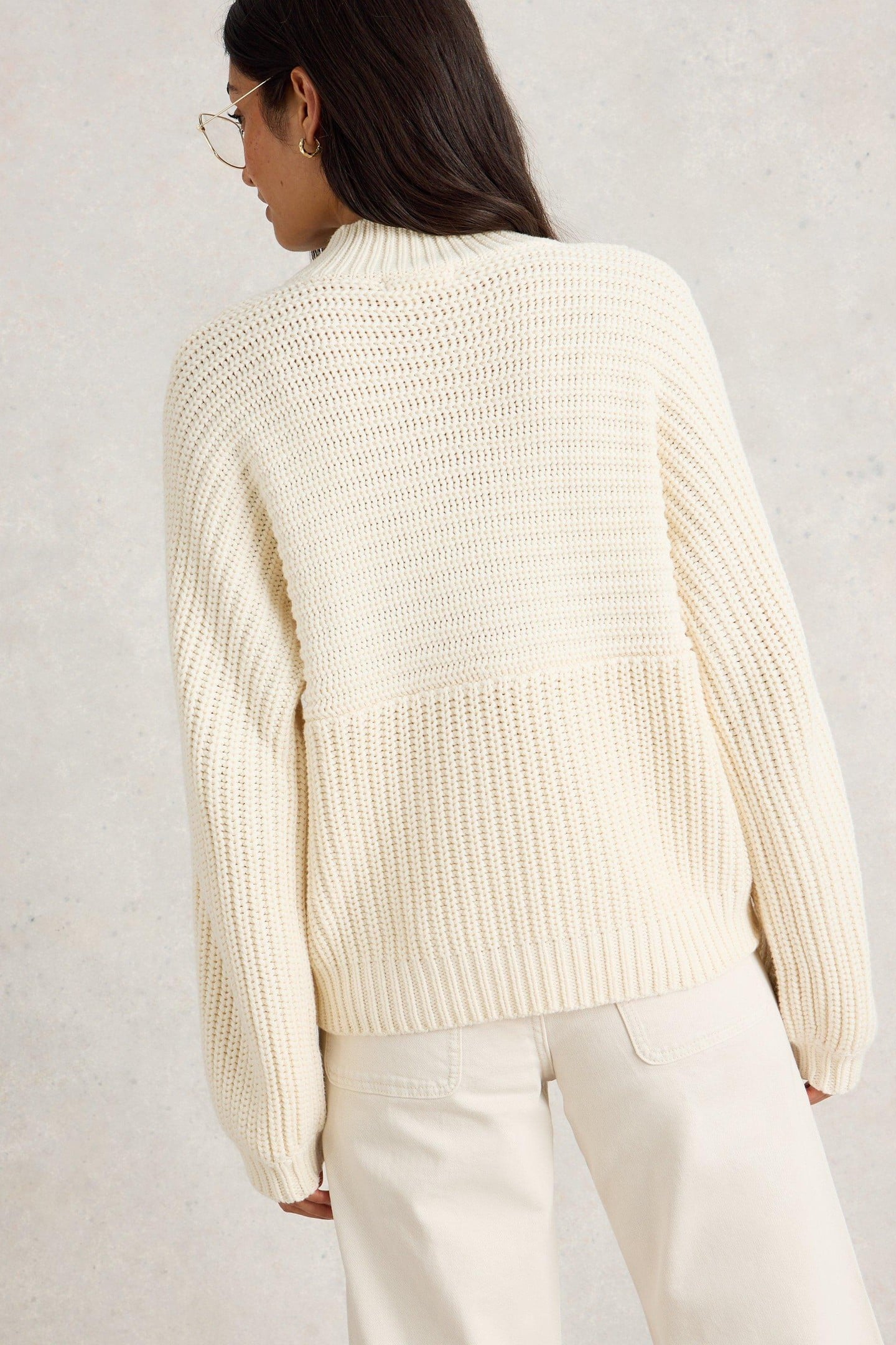 MARLEY MIX COTTON JUMPER PALE IVORY 3