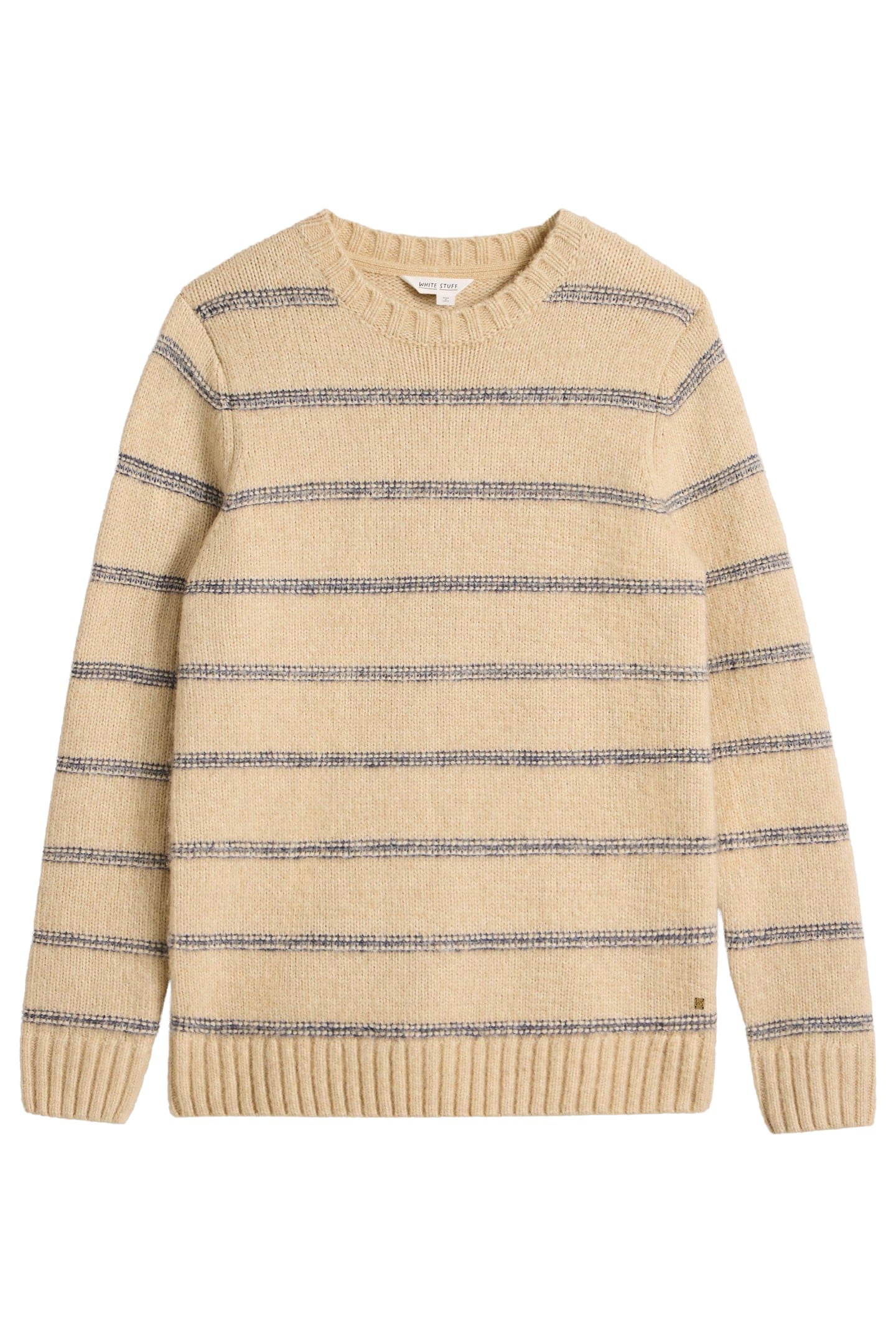 BRETON STRIPE CREW NECK JUMPER NATURAL MULTI 4