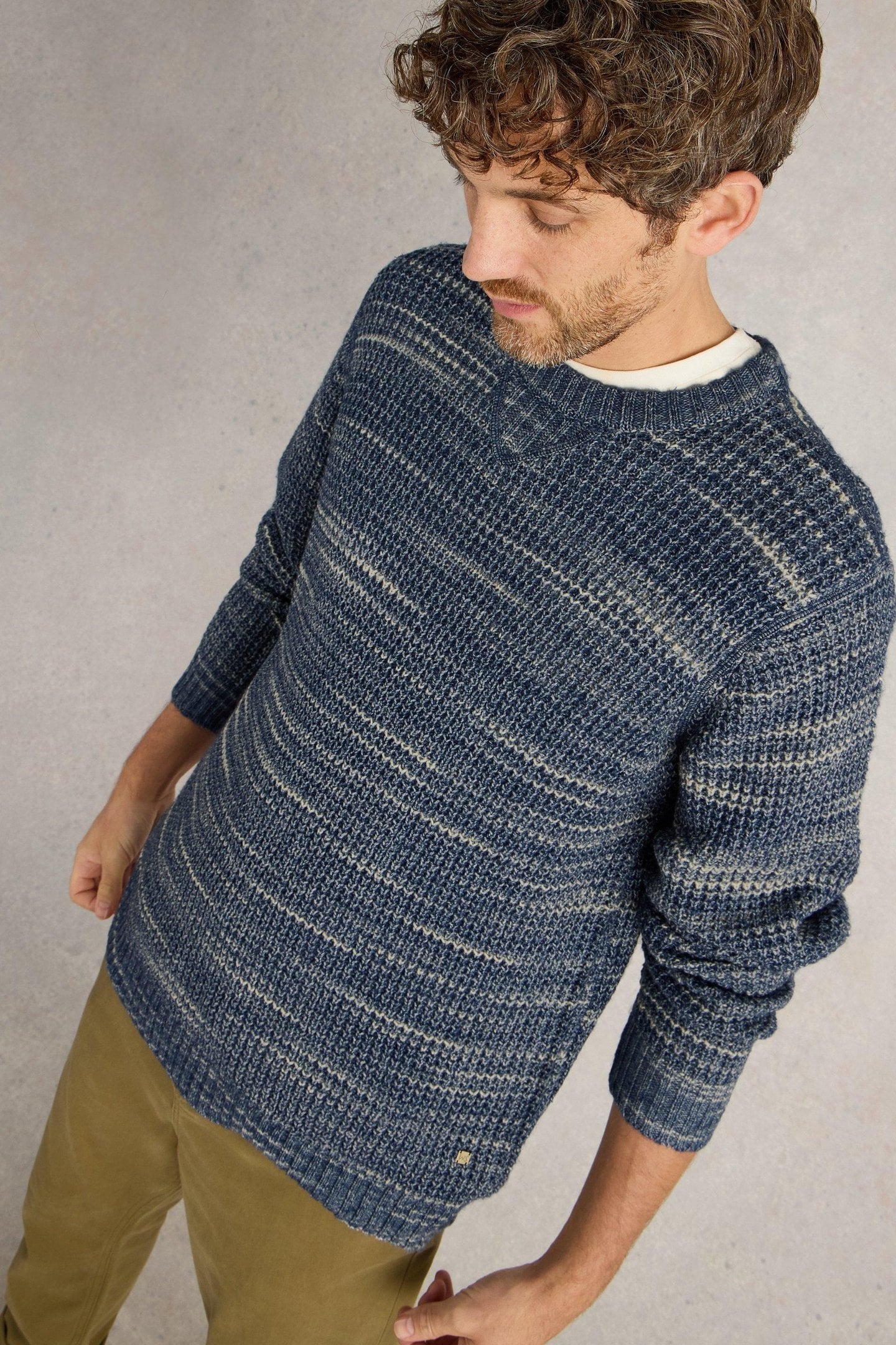 COMBE SPACEDYE JUMPER BLUE MULTI 1